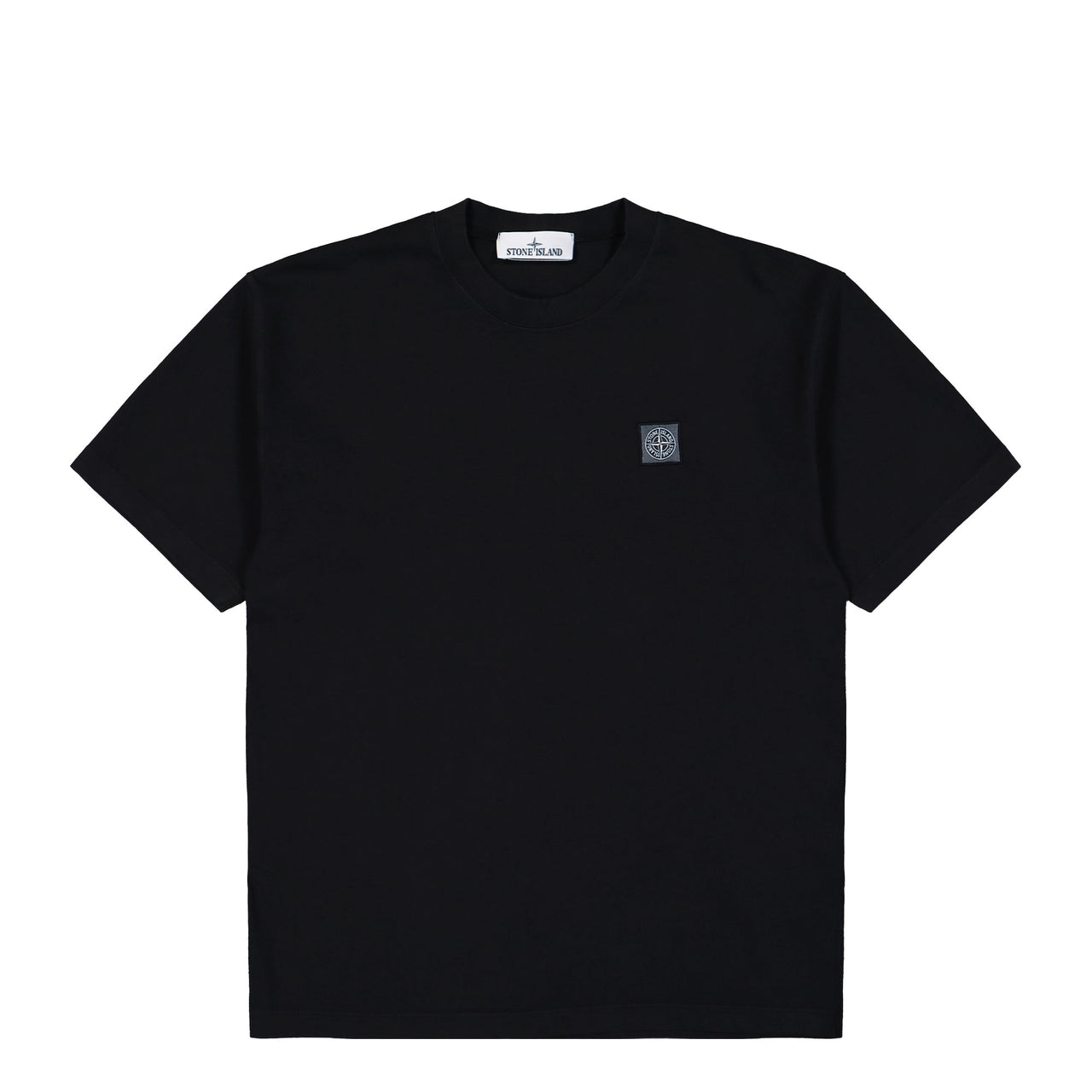 Stone Island Combed Organic Cotton T-Shirt Black T-Shirts L1S152100030-S0115 V0029 Detail View 1 | GATE