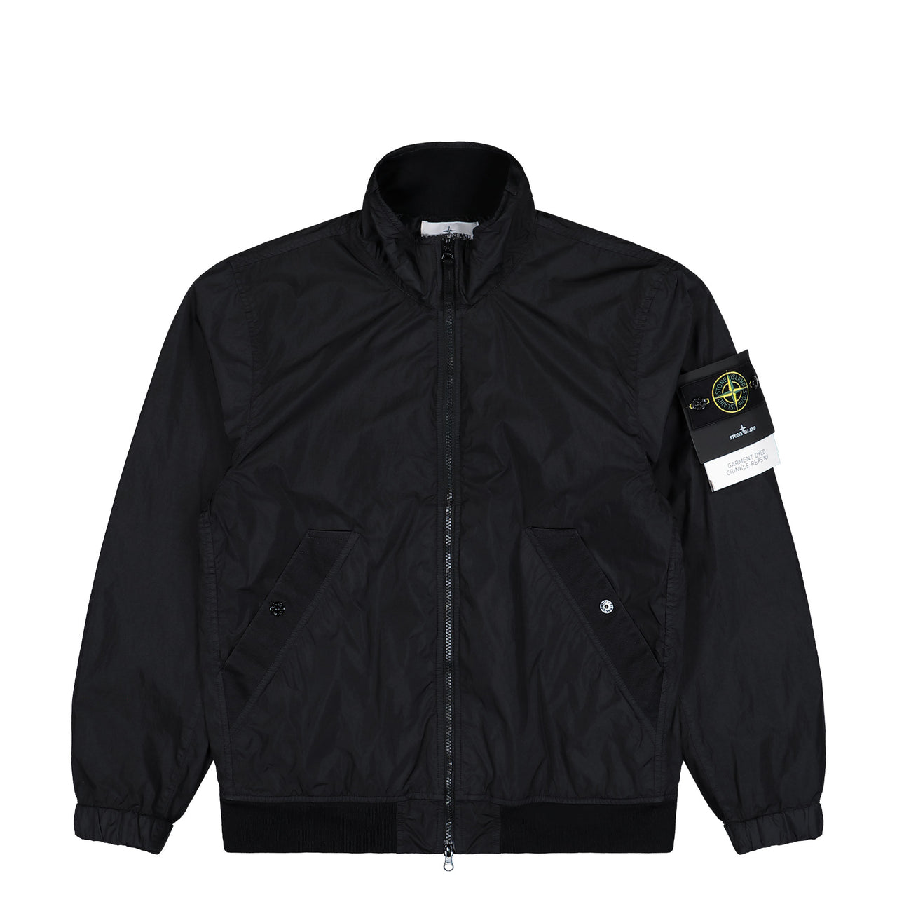 Stone Island Garment Dyed Crinkle Reps NY Jacket Black Jackets L1S154100111-S0A23 V0029 Detail View 1 | GATE