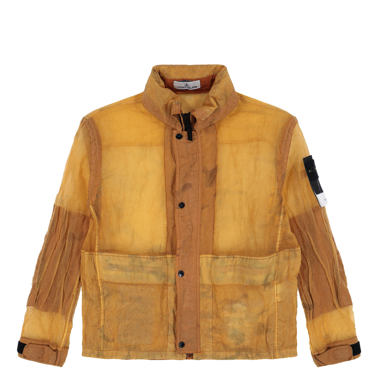 Stone Island Faded Camo Monofilament-OVD Jacket Tangerine Jackets L1S154100115-S00E8 V007E Detail View 1 | GATE