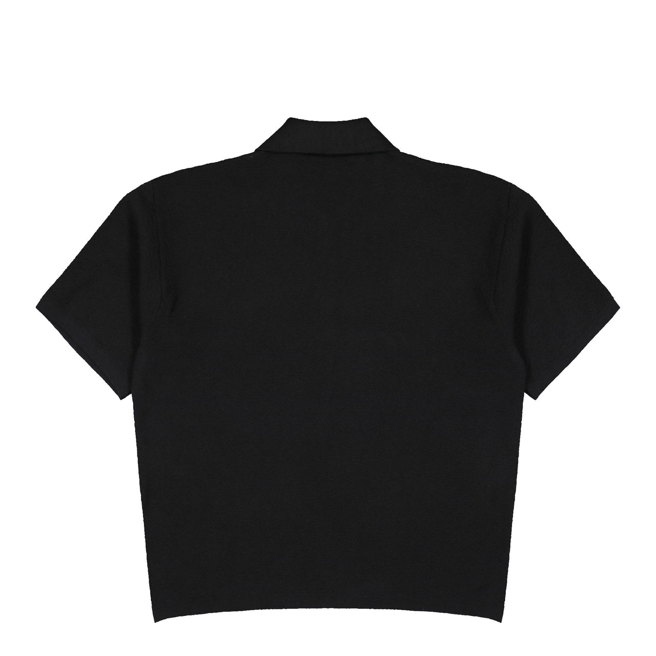 Stone Island Light Raw Hand Organic Cotton SS Polo Black Shirts L1S155100021-S01B9 V0029 Detail View 1 | GATE