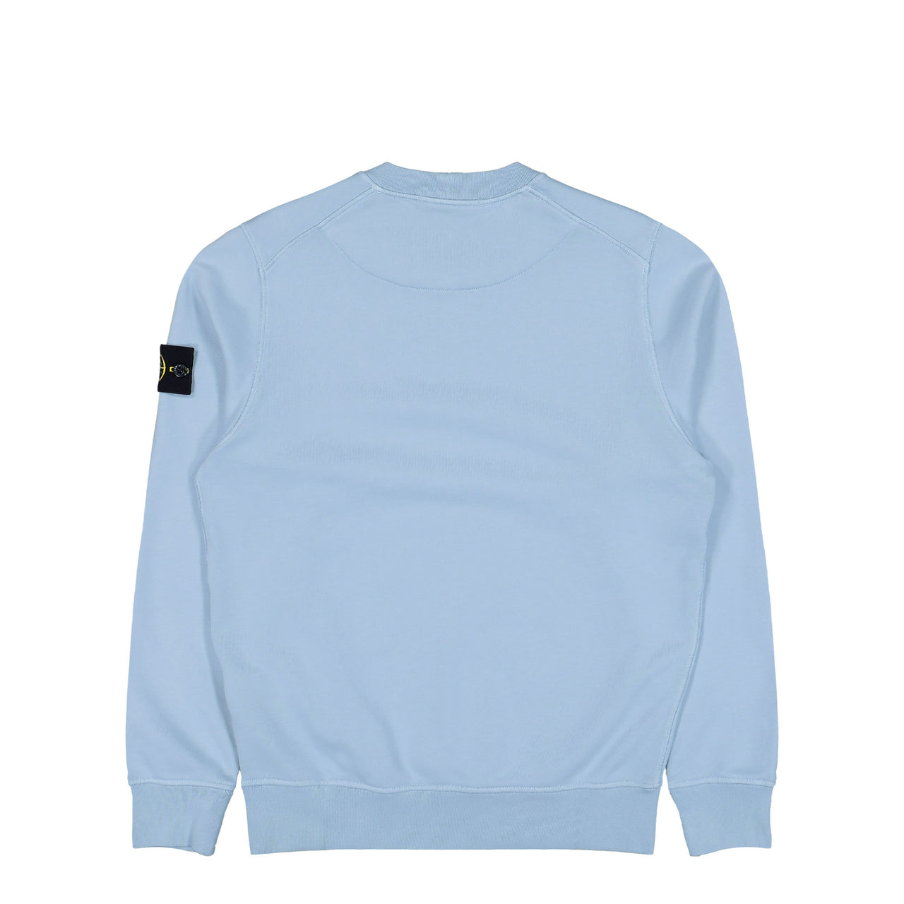 Stone Island Organic Cotton Fleece Sweatshirt Powder Blue Sweatshirts L1S156100060-S0051 V004A Detail View 1 | GATE