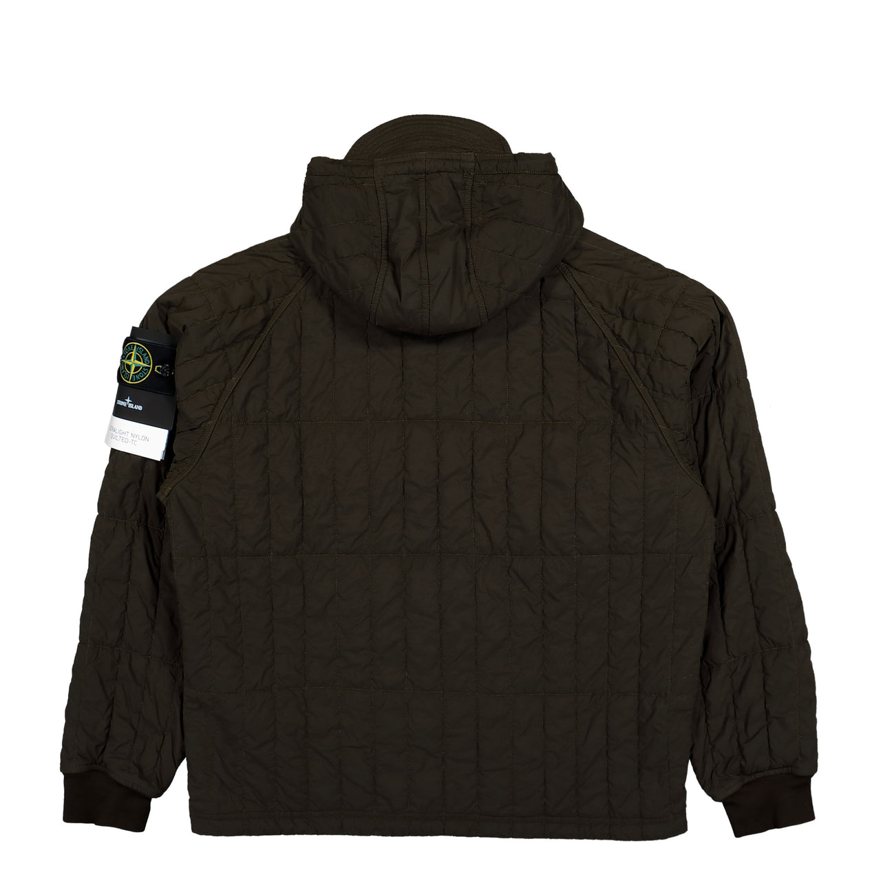 Stone Island Ultralight Nylon Quilted-TC Padded Hooded Jacket With Anti Drop Grey Jackets L2S154100015-S0418 V0078 Detail View 1 | GATE
