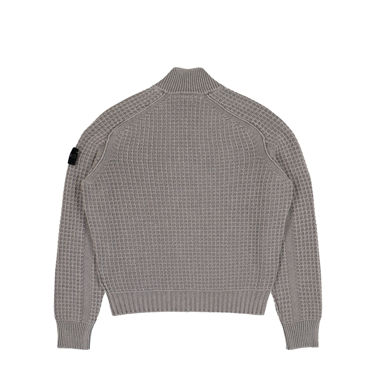 Stone Island Knitted Full-Zip Cardigan Grey Cardigans L2S155100034-S00TC V0060 Detail View 1 | GATE