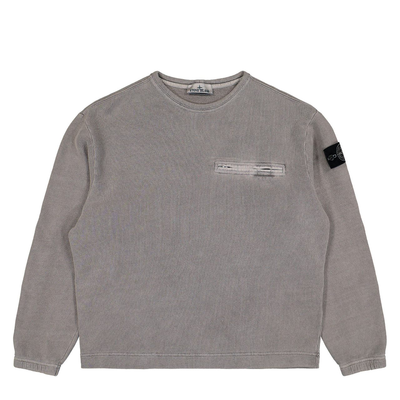 Stone Island Sweatshirt W Zipped Chest Pocket Grey Sweatshirts L2S156100028-S00T7 V0060 Detail View 1 | GATE