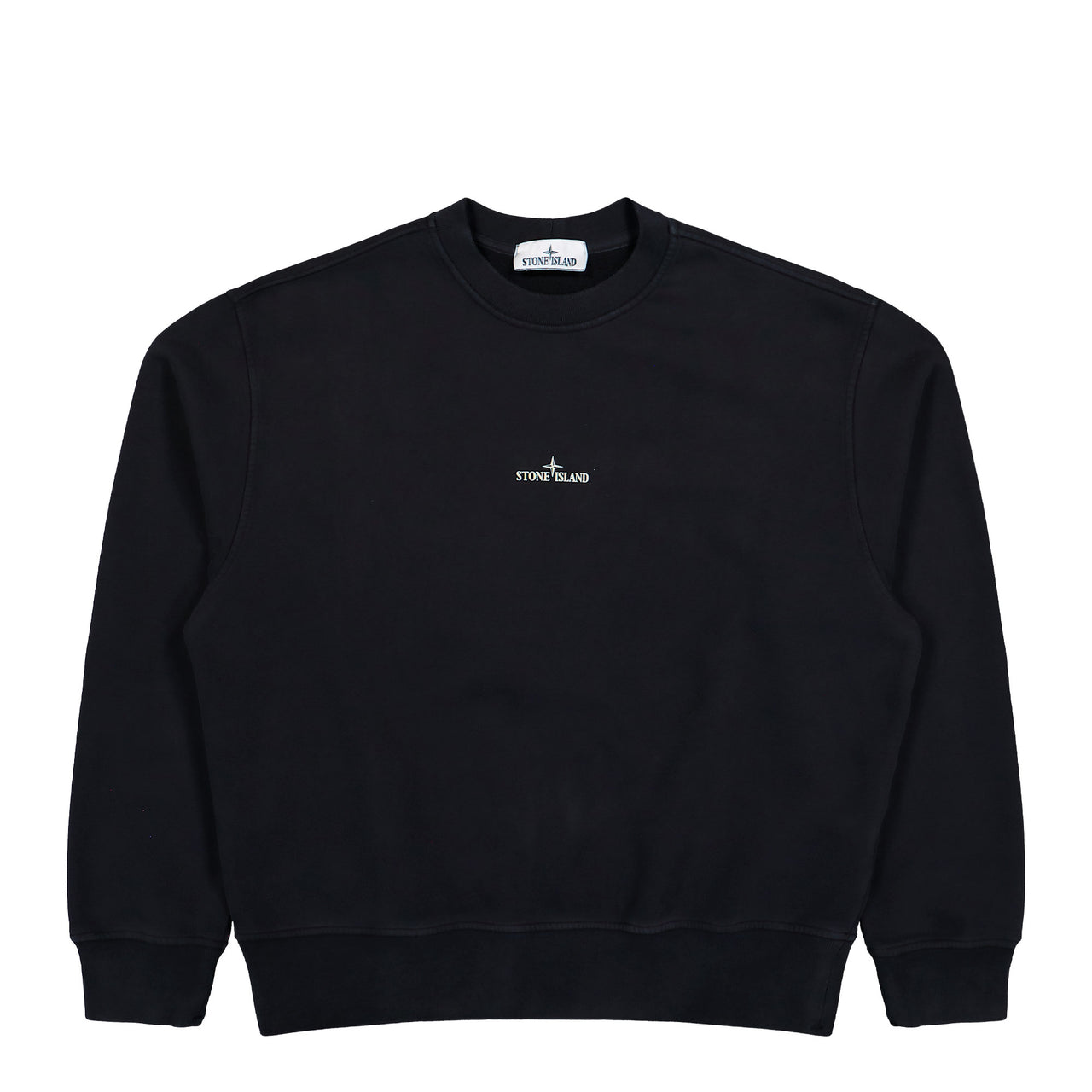 Stone Island Crewneck Sweatshirt With Compass Back Print Black Sweatshirts L2S156100039-S0477 V0029 Detail View 1 | GATE