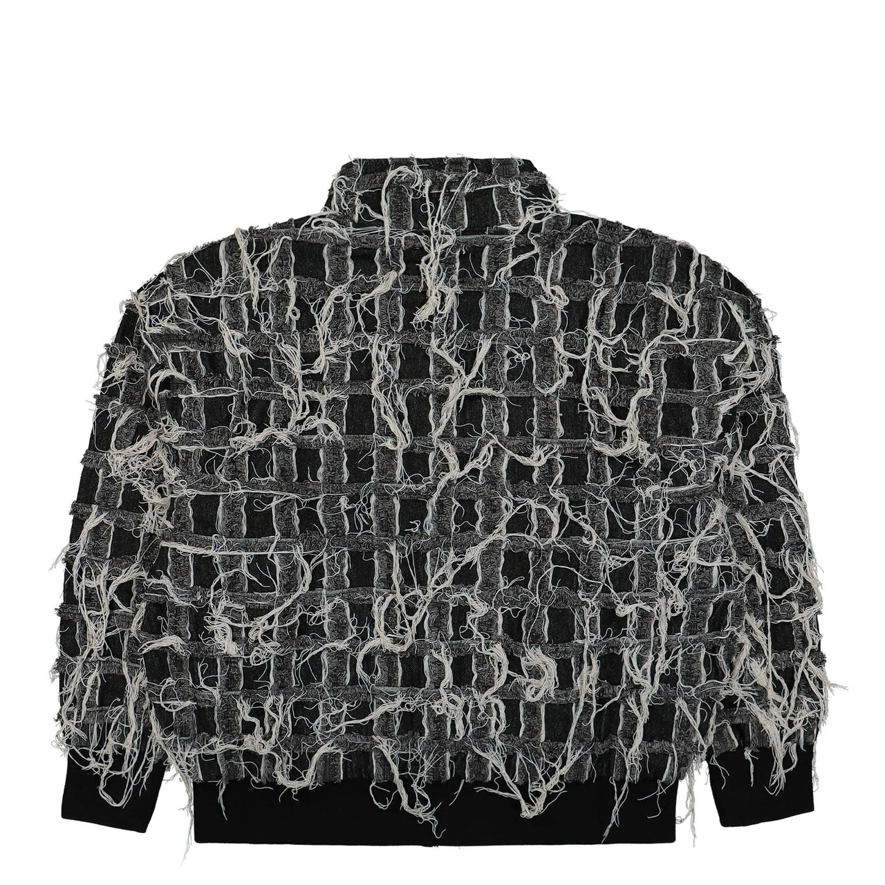 GATE Denim Patchwork Track Top Black Detail view 1 | Gate