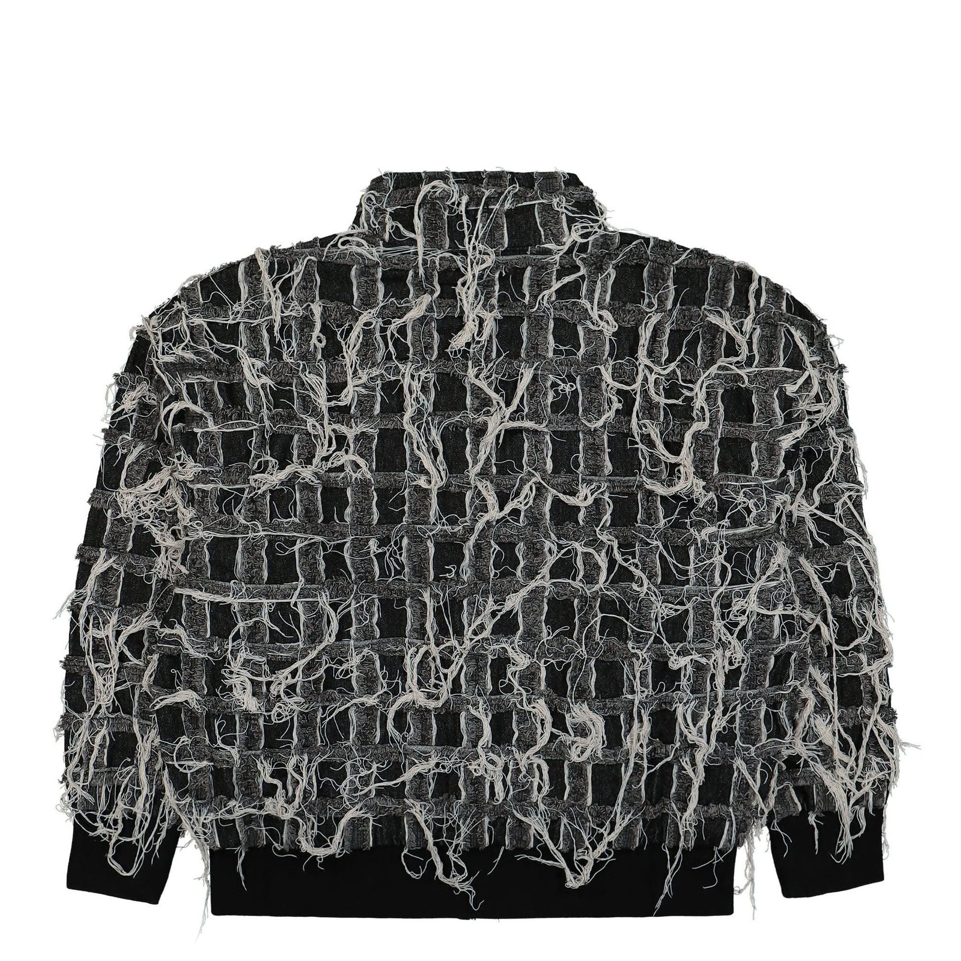 GATE Denim Patchwork Track Top Black Detail view 2 | Gate
