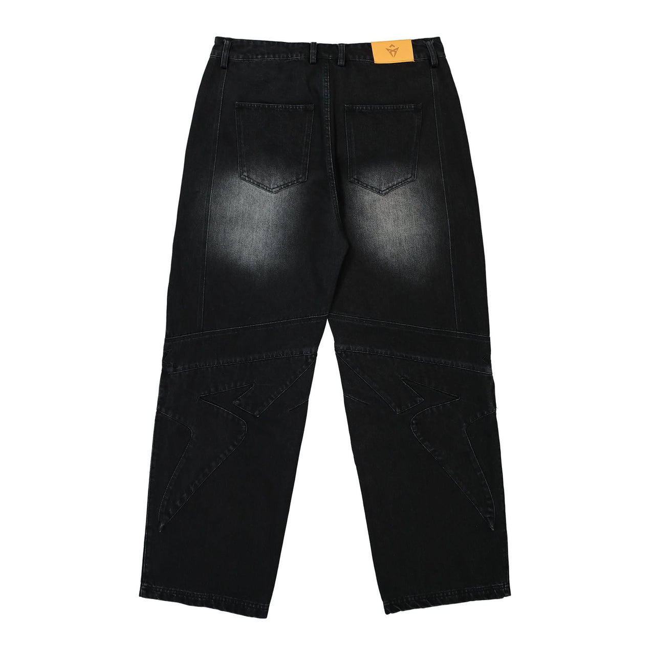 GATE Washed Panelled Denim Black Detail view 1 | Gate
