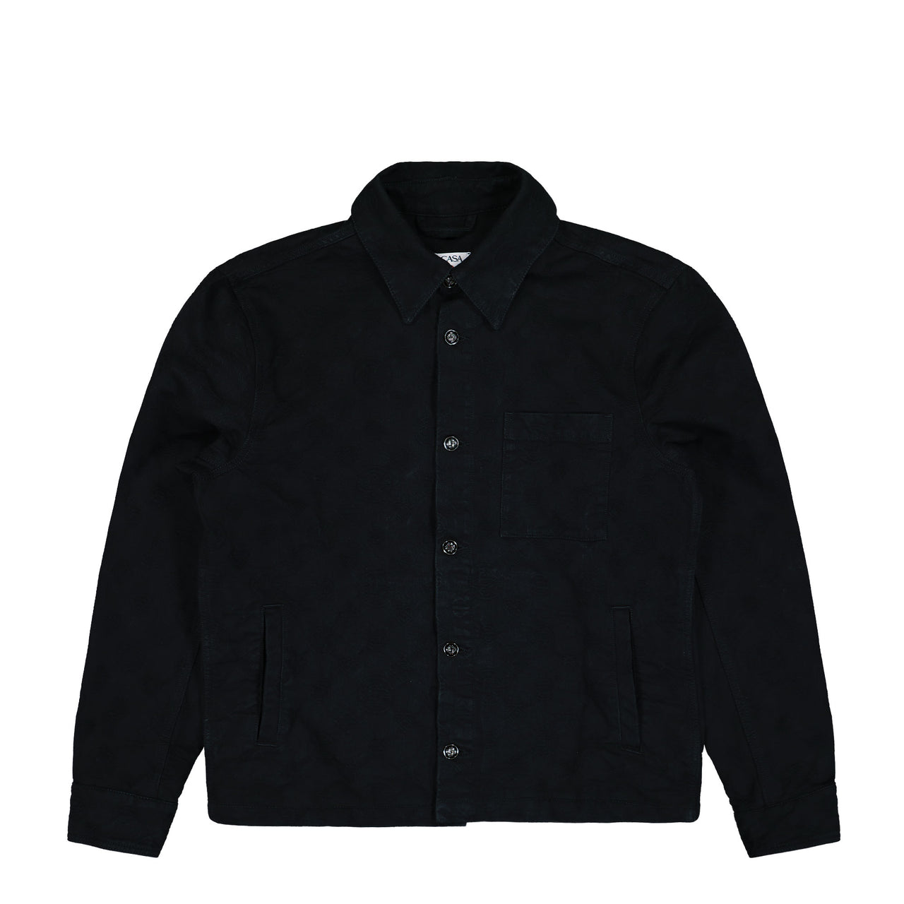 Casablanca Denim Monogram Shacket Black Jackets M-AW25-JK-420-01 Detail View 1 | GATE