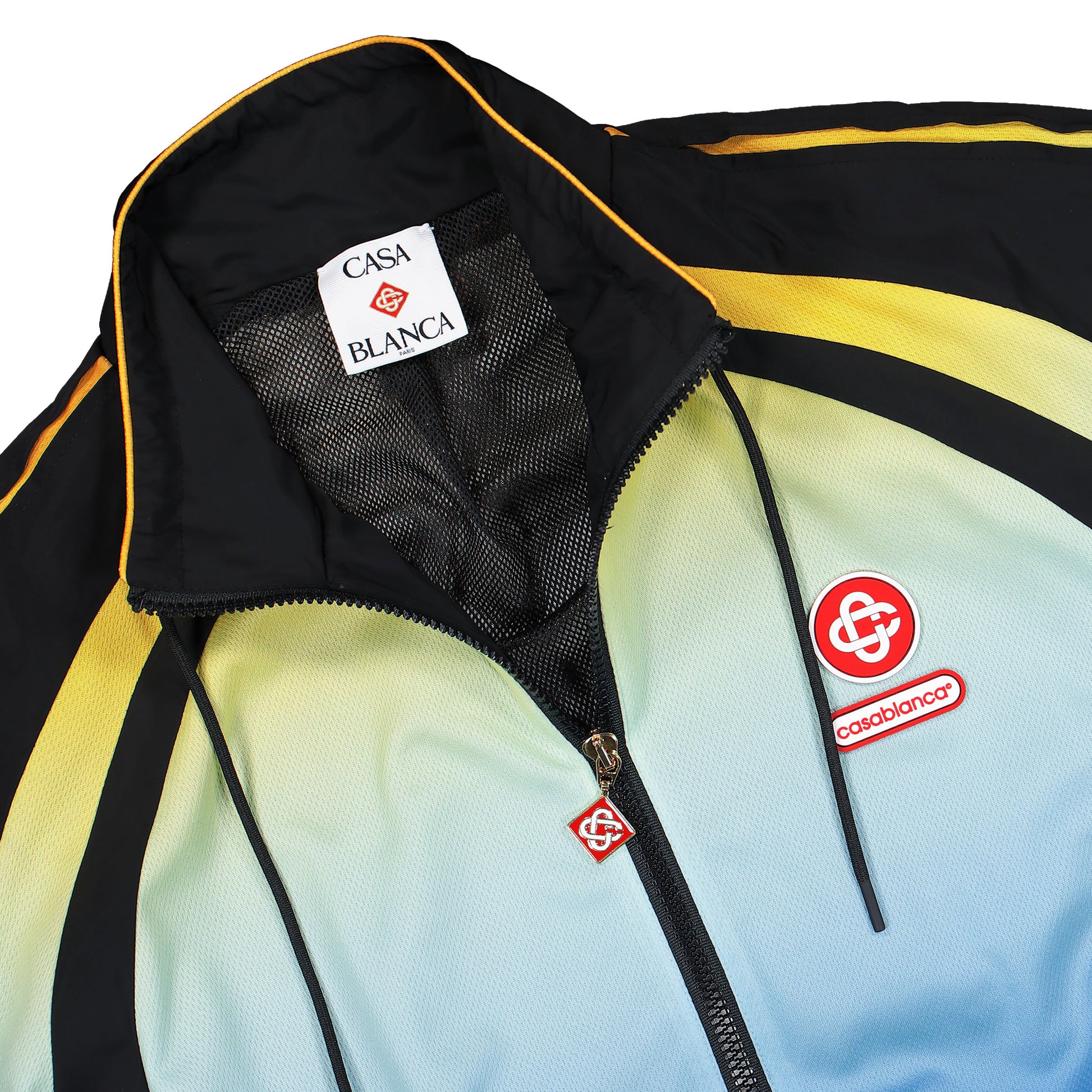 Casablanca Gradient Windbreaker Jacket Black Gradient Tracksuit Tops M-AW25-JK-450-01 Detail View 3 | GATE