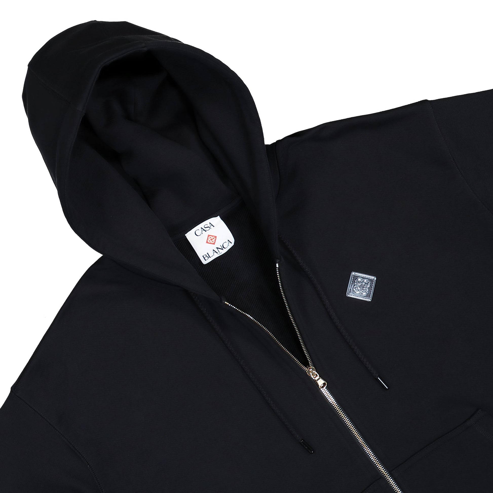 Casablanca Casa Chrome Full Zip Hoodie Casa Chrome Hoodies M-AW25-JTP-408-02 Detail View 3 | GATE