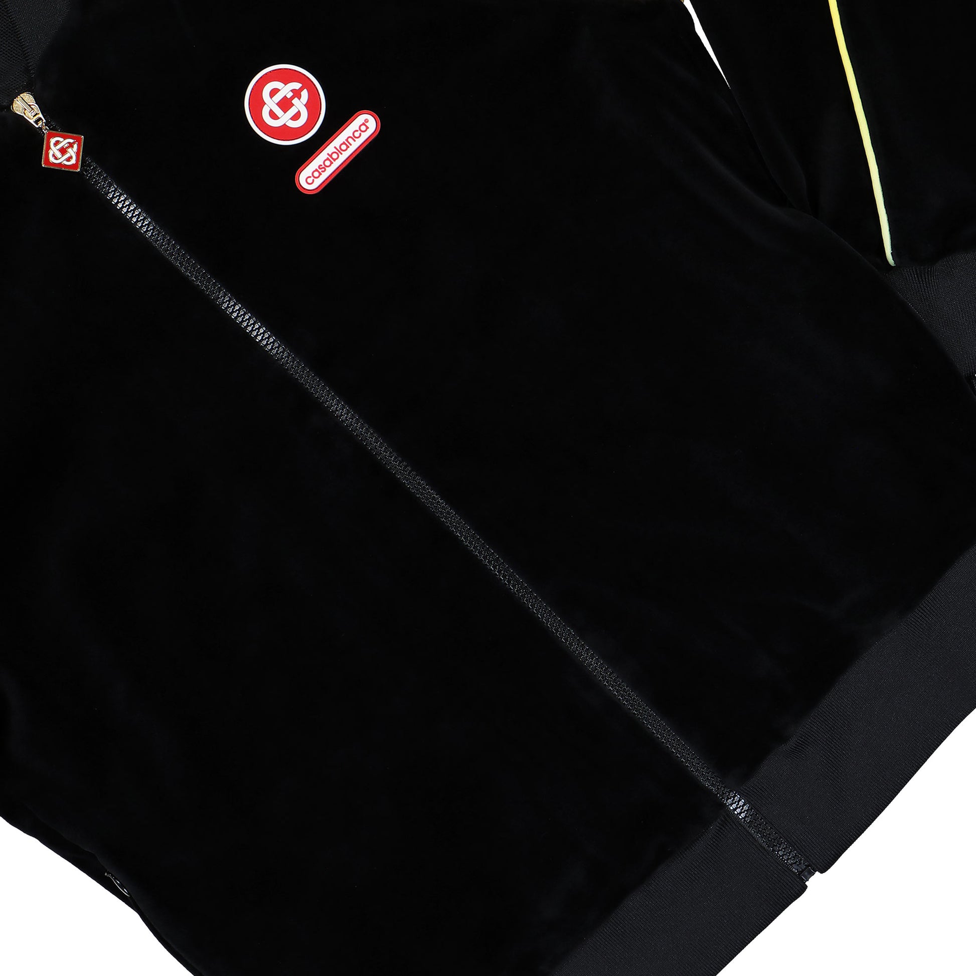 Casablanca Velour Track Jacket Black Tracksuit Tops M-AW25-JTP-421-01 Detail View 4 | GATE