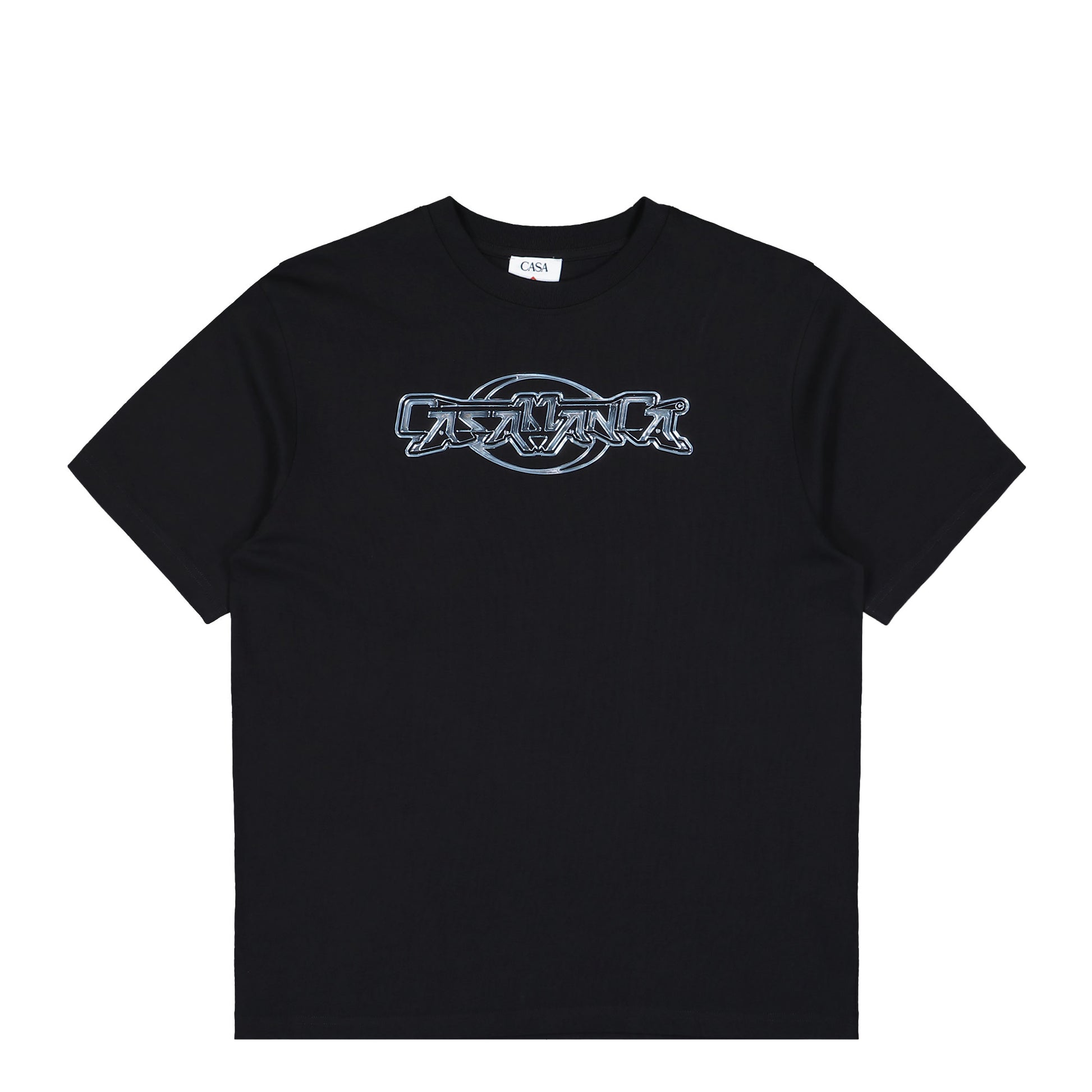 Casablanca Casa Chrome Printed Oversized T-Shirt Casa Chrome T-Shirts M-AW25-JTS-044-03 Detail View 1 | GATE