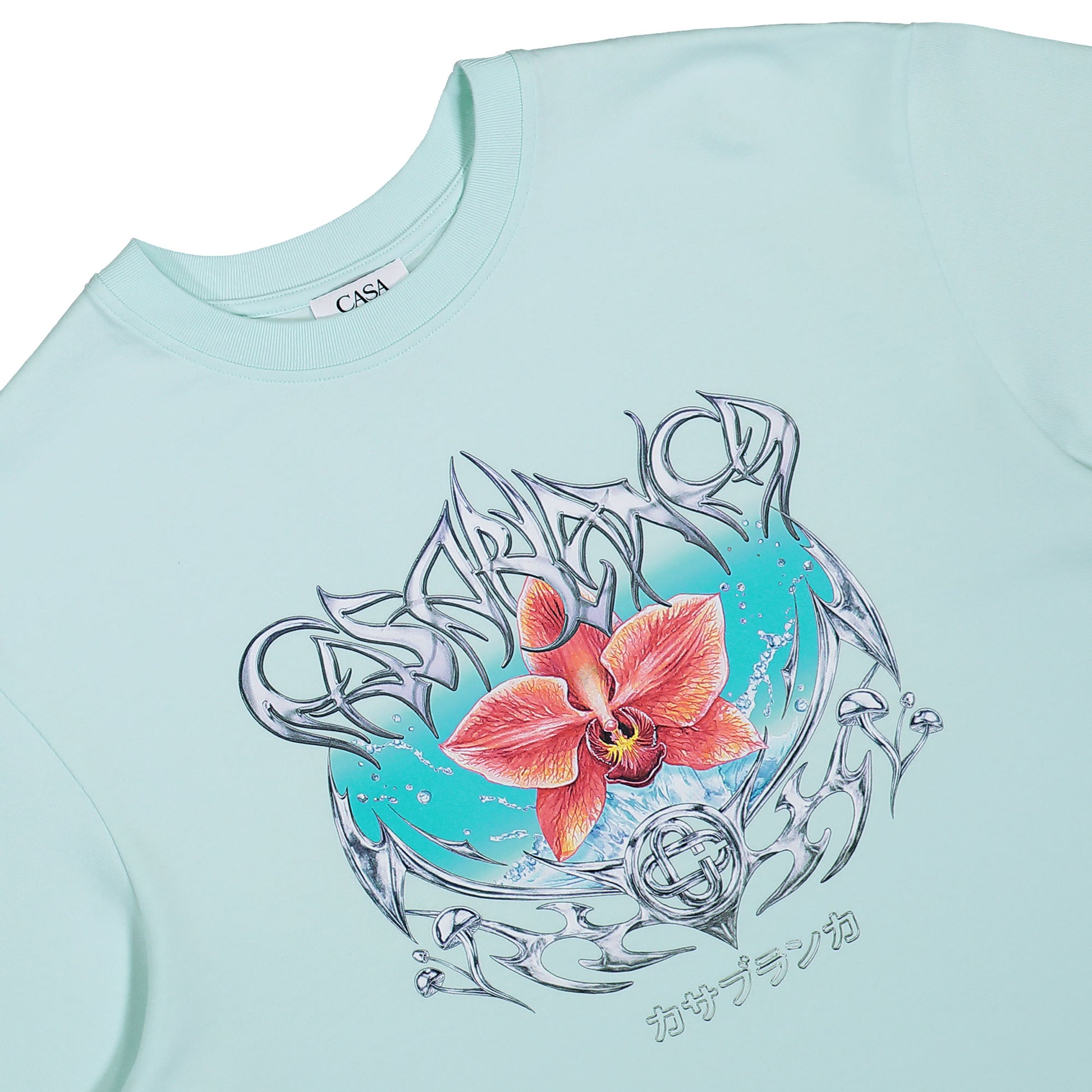 Casablanca Blades Printed Oversized T-Shirt Blades T-Shirts M-AW25-JTS-044-07 Detail View 3 | GATE