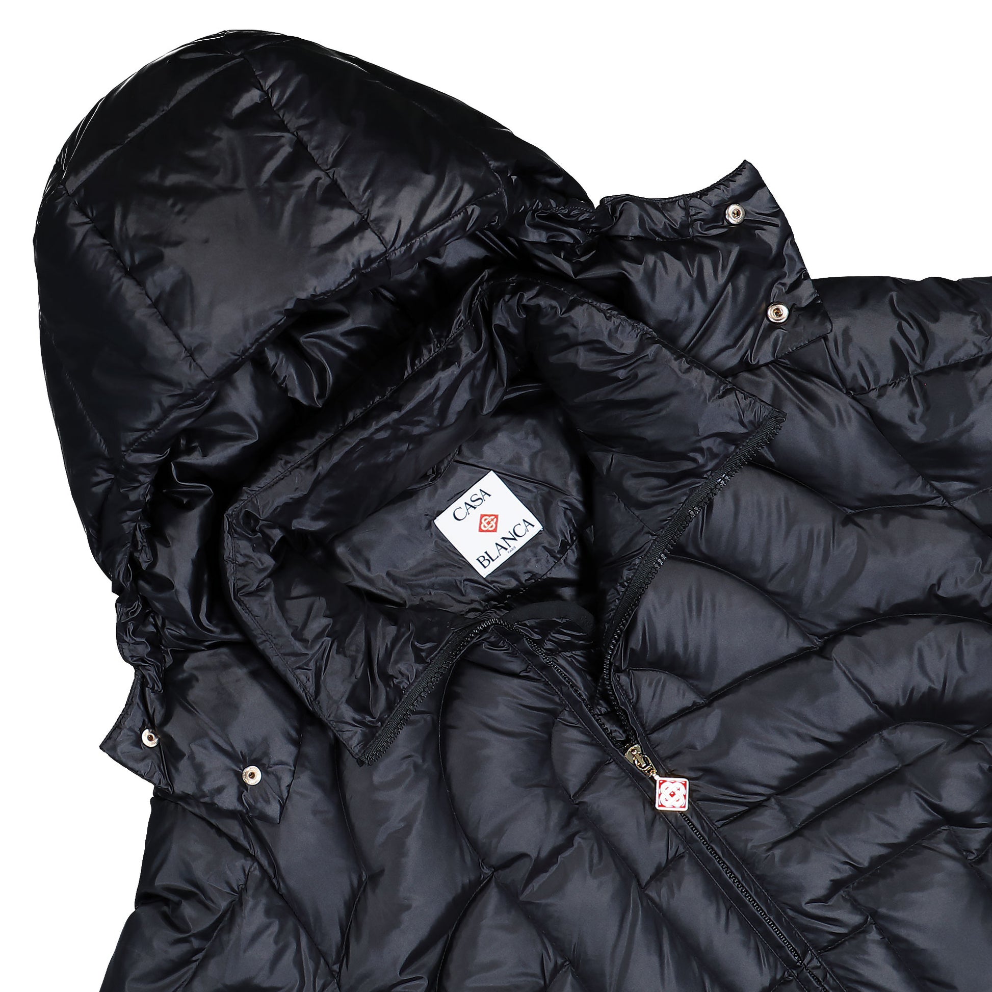Casablanca CC Quilted Puffer Jacket Black Jackets M-AW25-OT-140-01 Detail View 3 | GATE