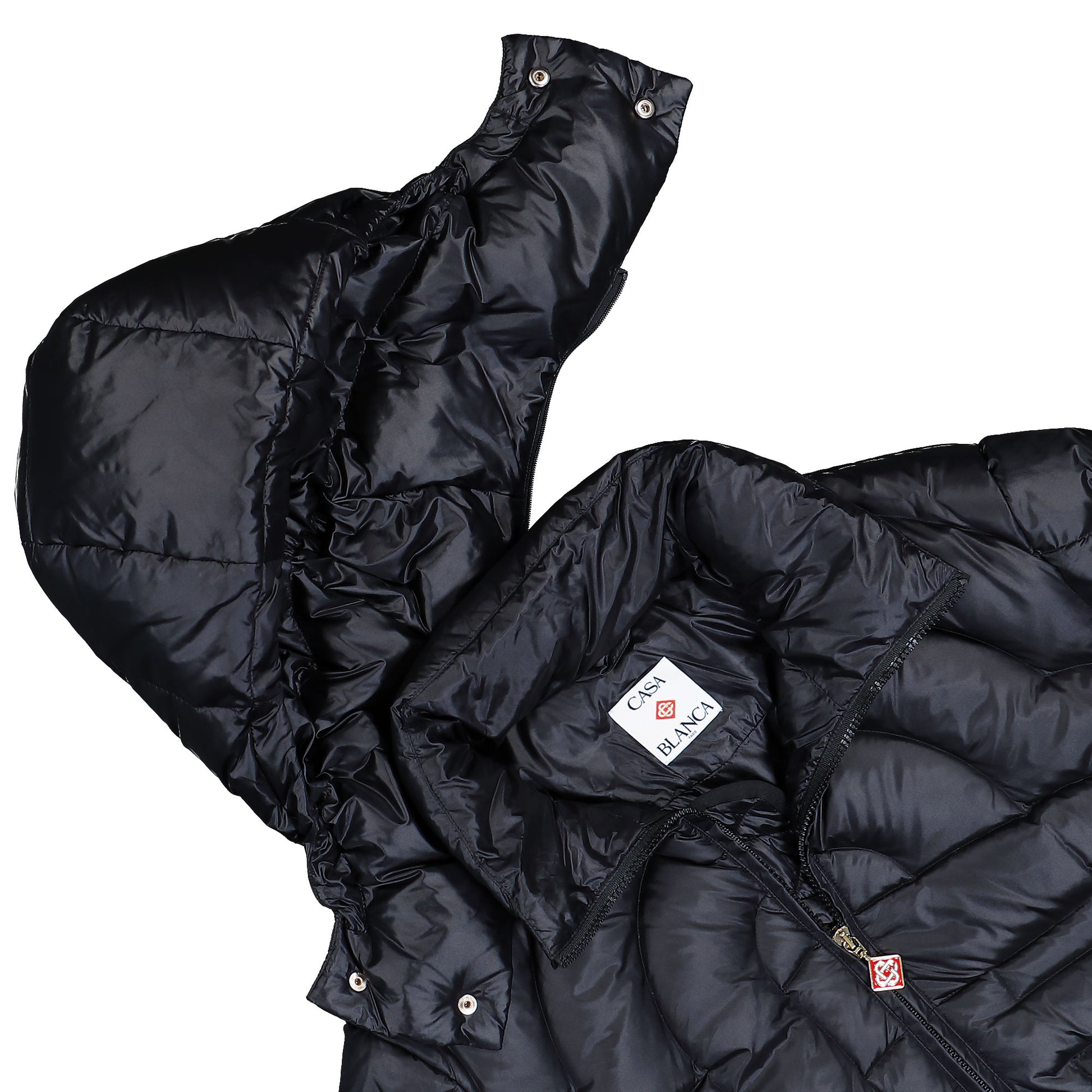 Casablanca CC Quilted Puffer Jacket Black Jackets M-AW25-OT-140-01 Detail View 4 | GATE