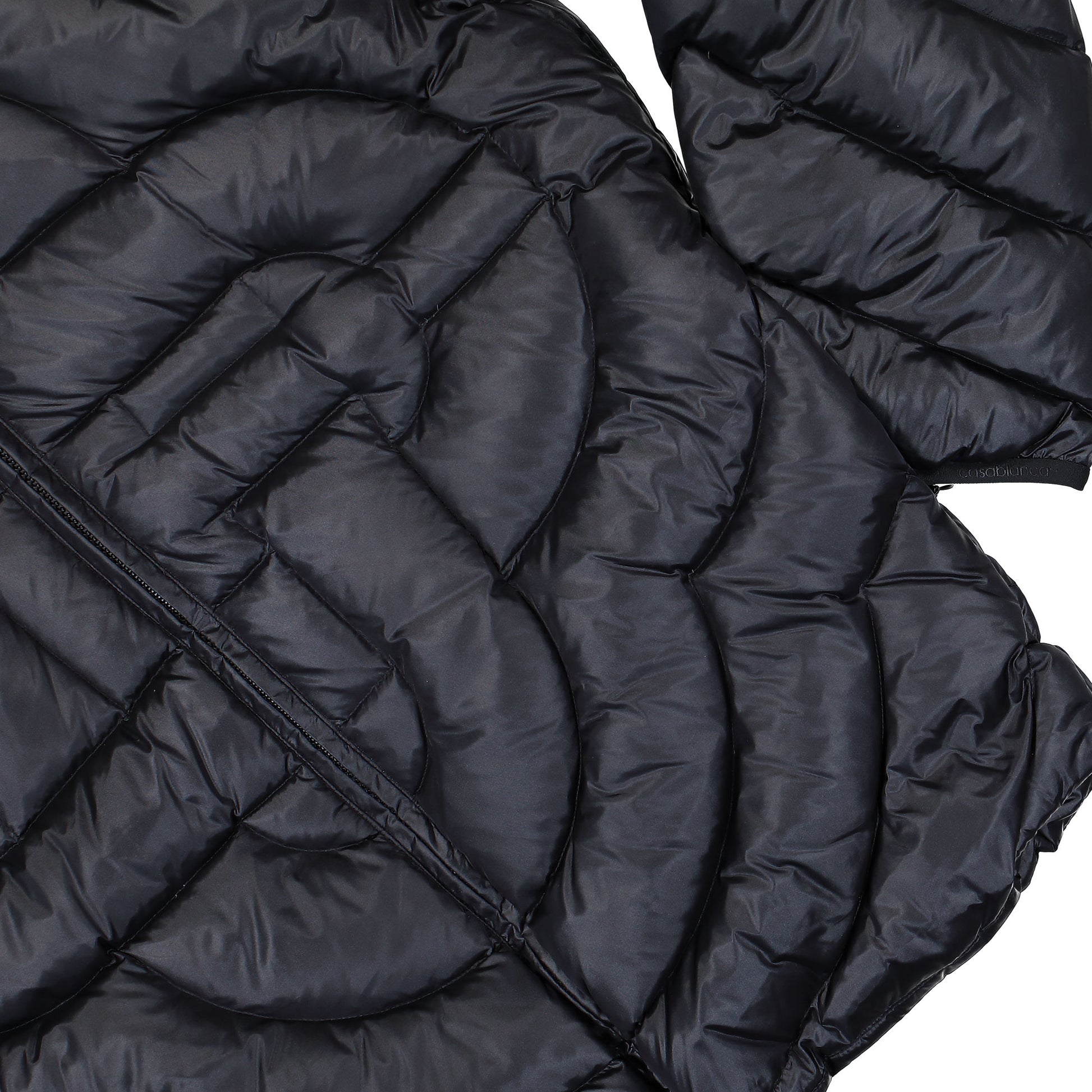 Casablanca CC Quilted Puffer Jacket Black Jackets M-AW25-OT-140-01 Detail View 5 | GATE