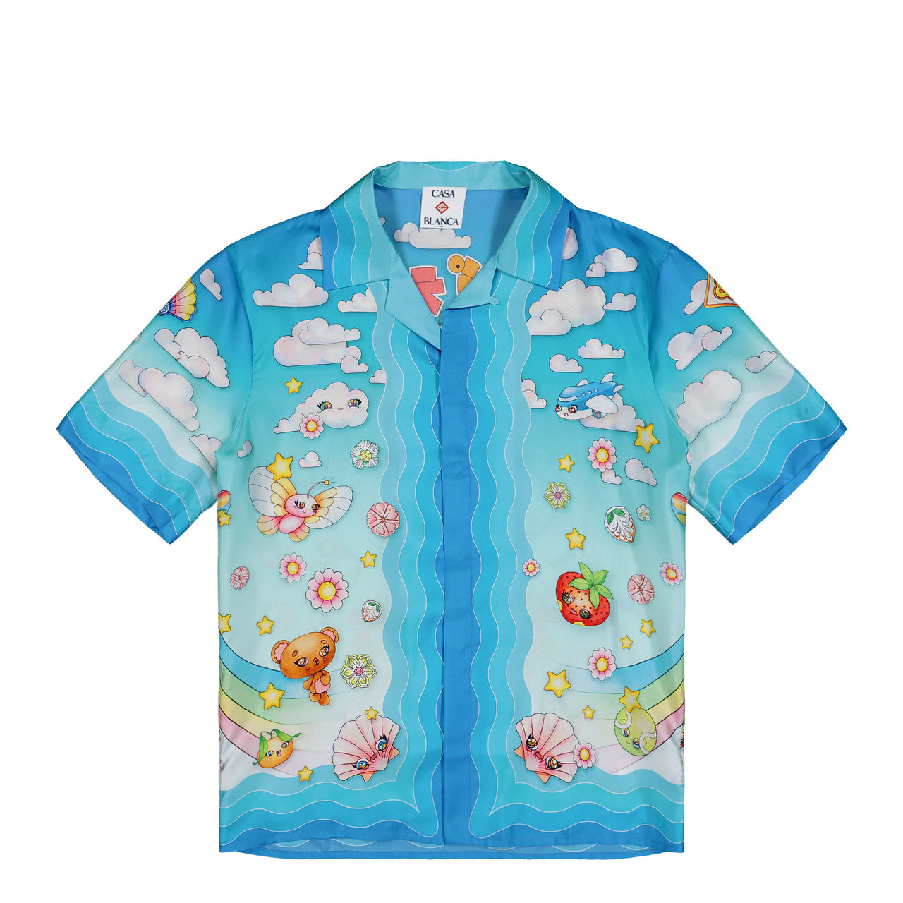 Casablanca Cuban Collar Short Sleeve Shirt Kawaii Motif Shirts M-AW25-SH-003-04 Detail View 1 | GATE