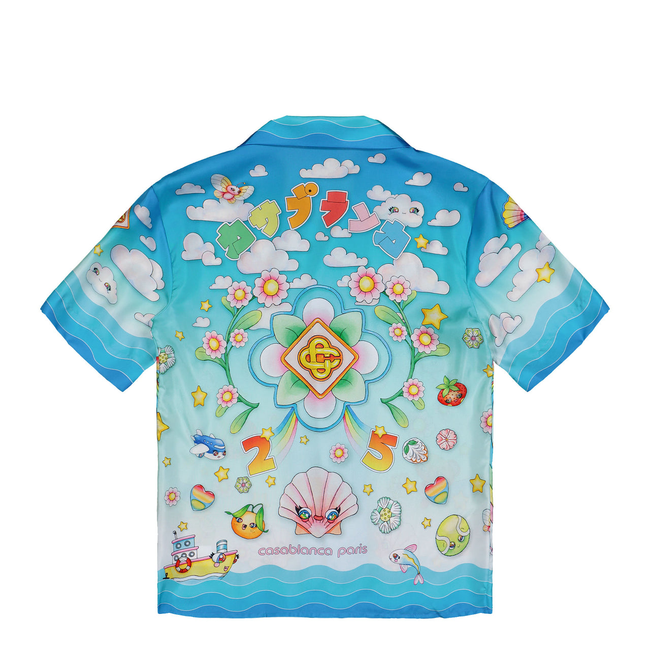 Casablanca Cuban Collar Short Sleeve Shirt Kawaii Motif Shirts M-AW25-SH-003-04 Detail View 1 | GATE