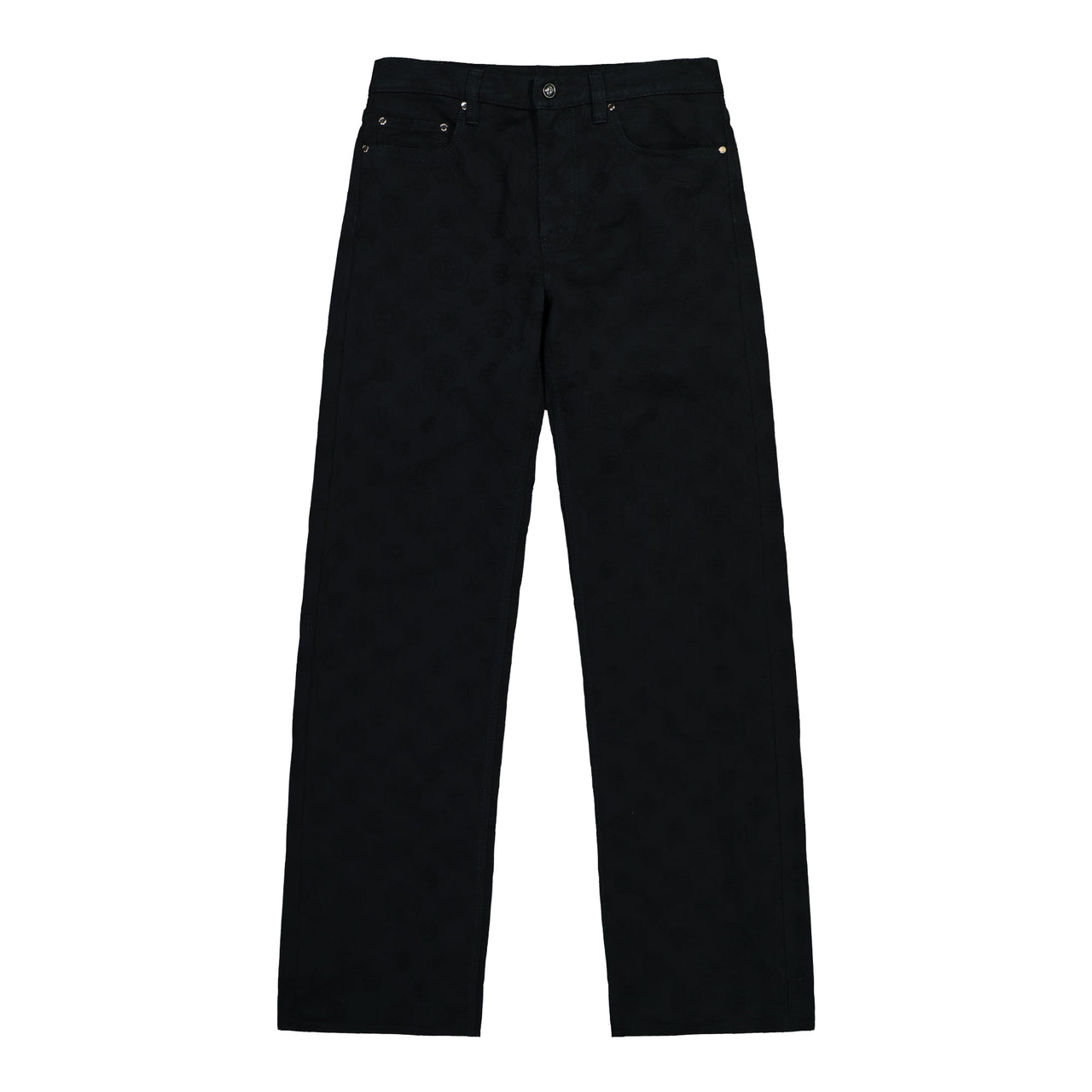 Casablanca Denim Monogram Straight Leg Jeans Black Denim M-AW25-TR-330-01 Detail View 1 | GATE