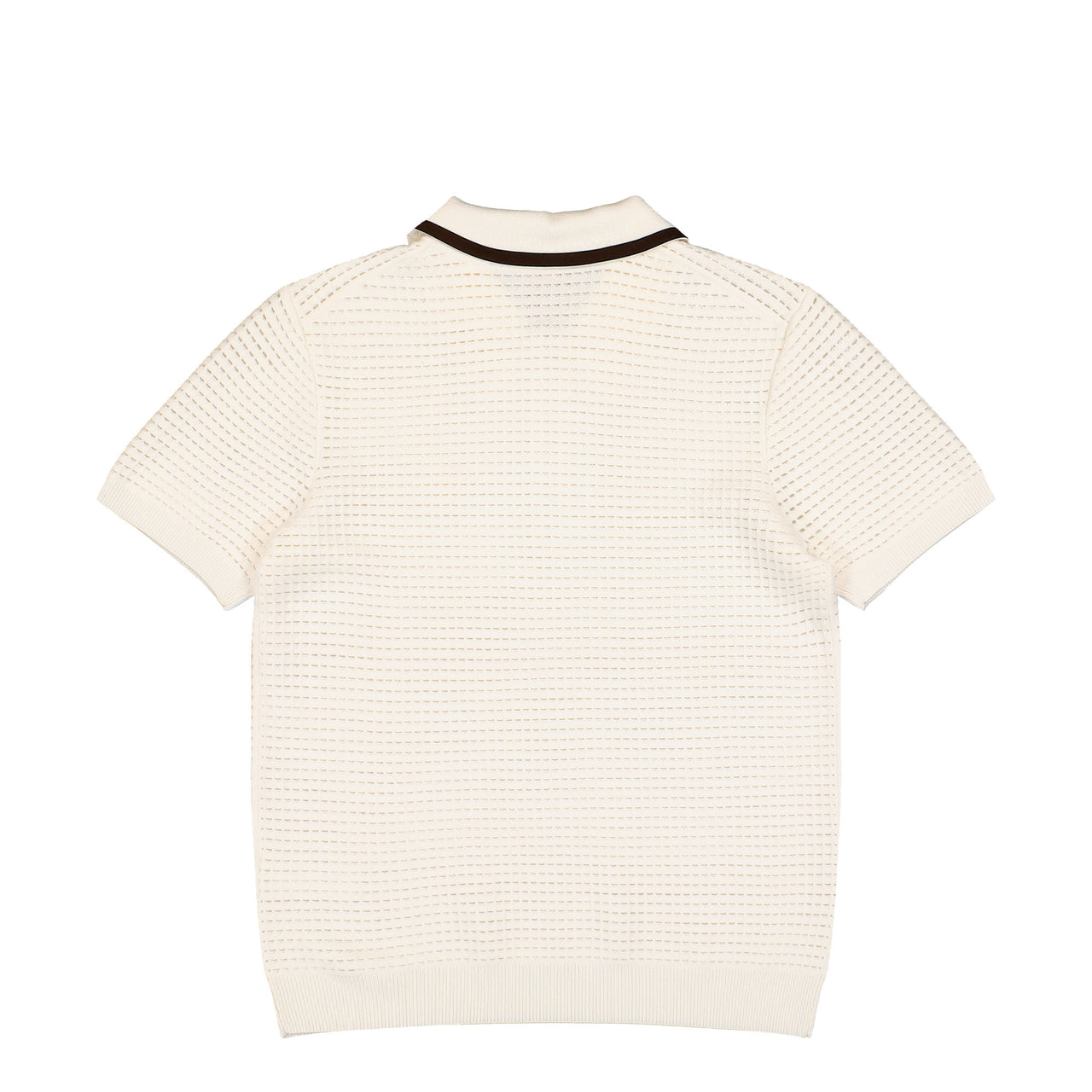 Casablanca Waffle Stitch Polo Shirt Off White Shirts M-AW26-KW-1480-01 Detail View 1 | GATE