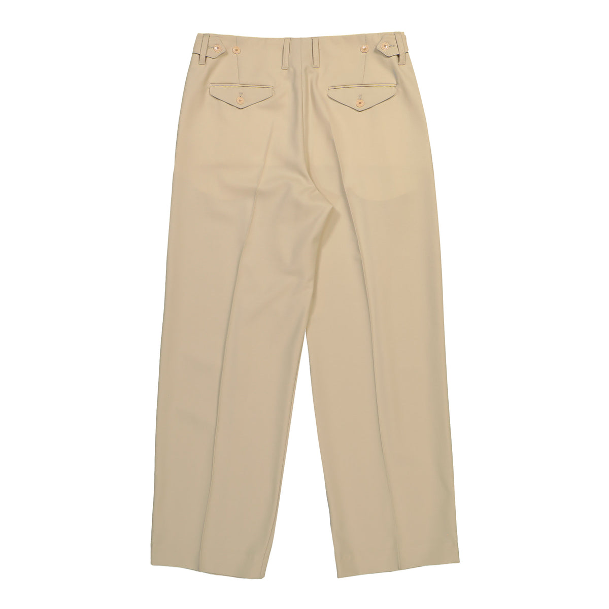 Casablanca Wool Pleated Suit Trouser Pale Khaki Pants M-AW26-TR-465-02 Detail View 1 | GATE