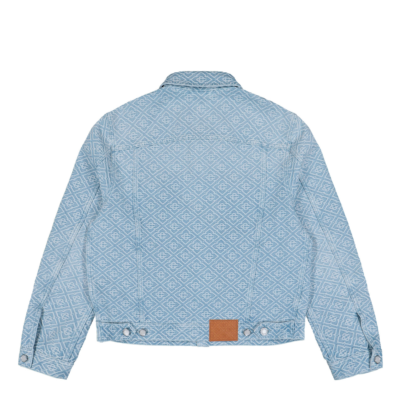 Casablanca Washed Monogram Denim Jacket Light Blue Jackets M-PF26-DN-005-01 Detail View 1 | GATE