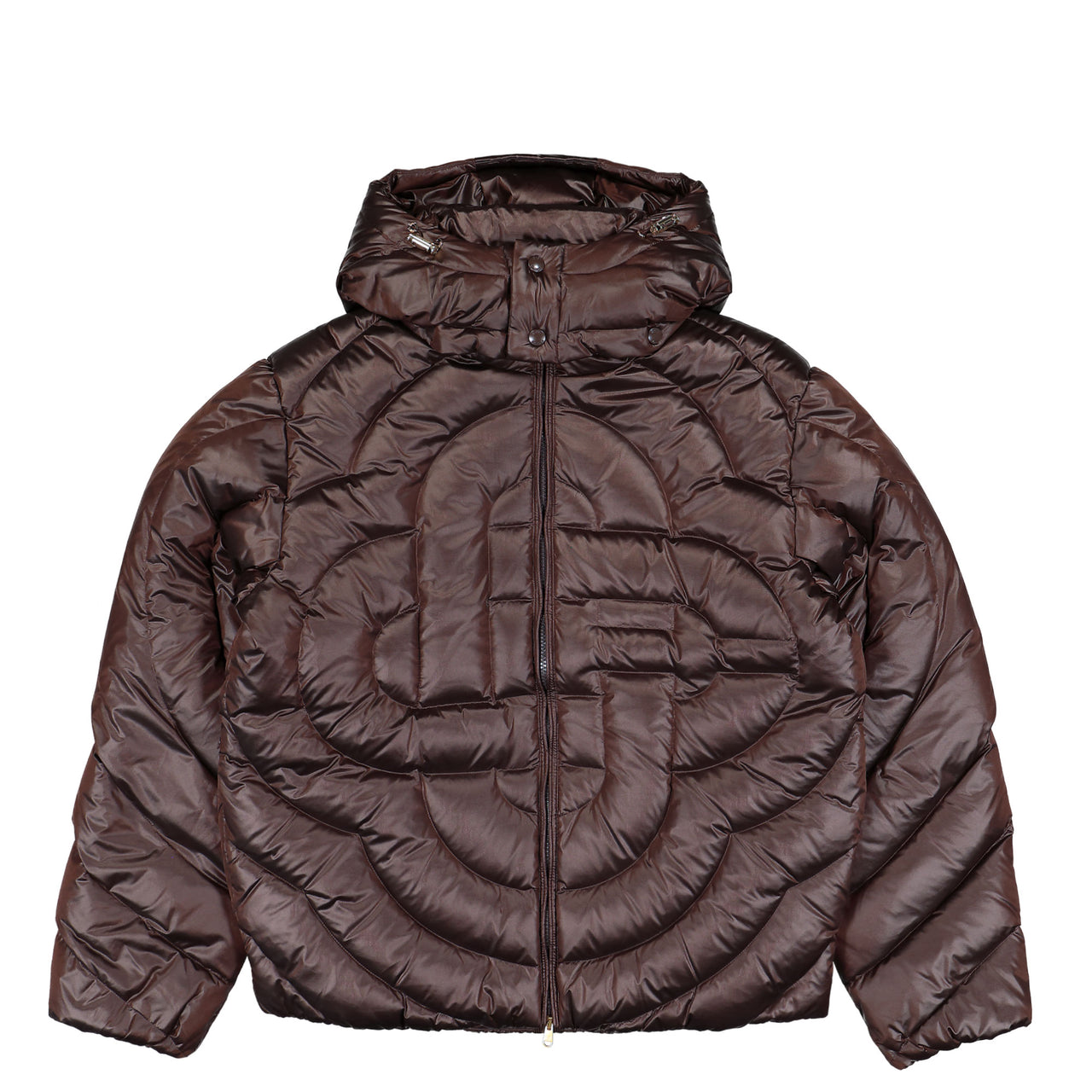 Casablanca Quilted Puffer Jacket Dark Brown Jackets M-PF26-OT-227-02 Detail View 1 | GATE