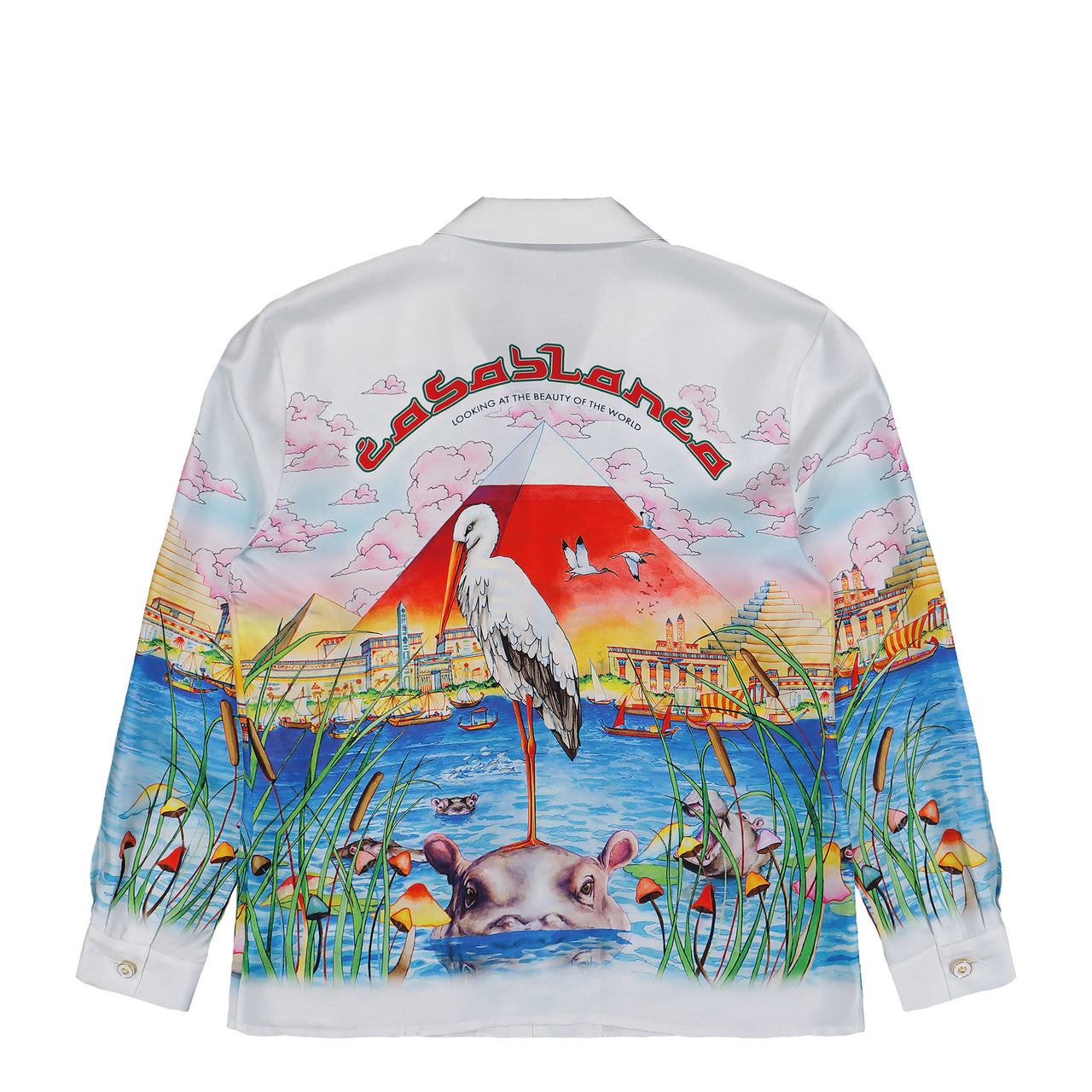Casablanca Egypt as It Was Cuban Collar LS Shirt Multicolor Shirts M-PF26-SH-006-02 Detail View 1 | GATE