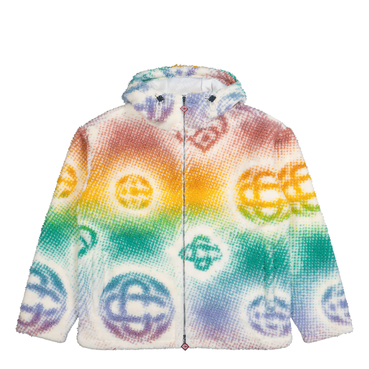 Casablanca Halftone Monogram Fleece Jacket Multicolor Jackets M-SP26-JK-483-01 Detail View 1 | GATE