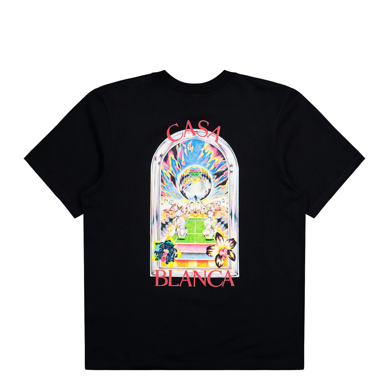 Casablanca Tennis Landscape Classic T-Shirt Tennis Landscape T-Shirts M-SS26-JTS-001-09 Detail View 1 | GATE