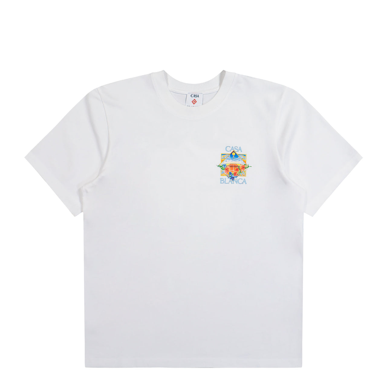 Casablanca Flower Court Icon Classic T-Shirt Flower Court Icon T-Shirts M-SS26-JTS-001-13 Detail View 1 | GATE