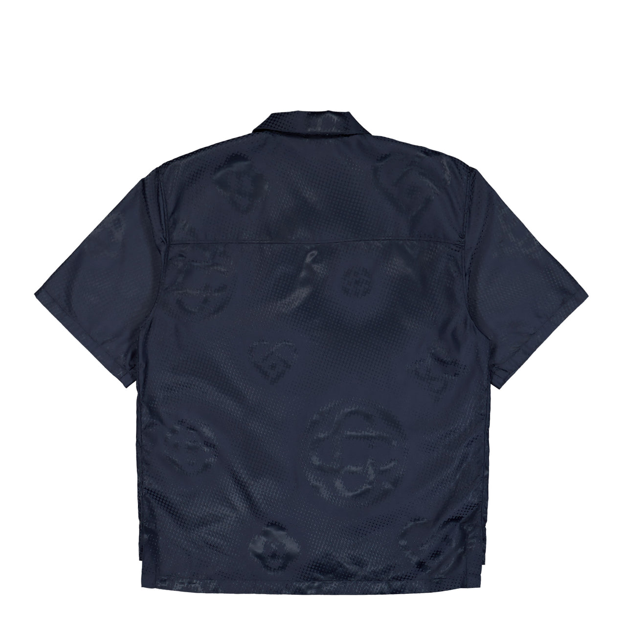 Casablanca Monogram SS Shirt Half Tone Monogram / Navy Shirts M-SS26-SH-277-01 Detail View 1 | GATE
