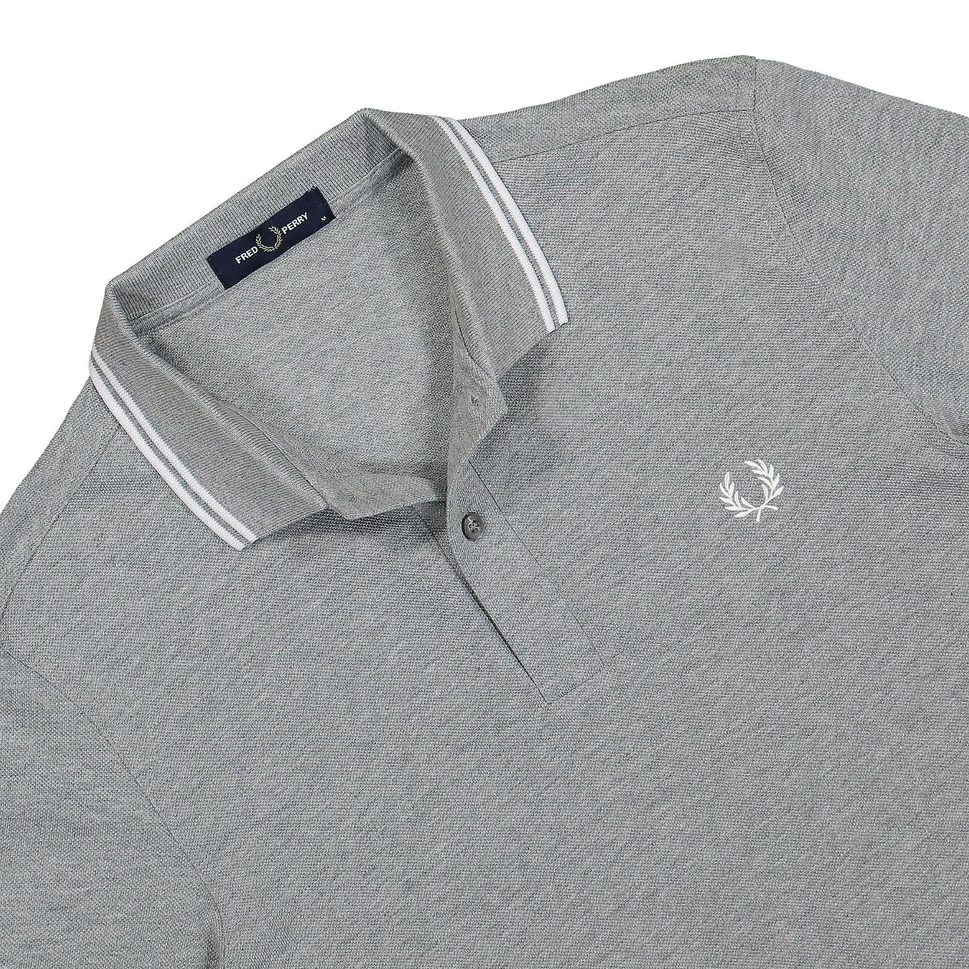 Fred Perry Twin Tipped Fred Perry Shirt Grey Detail view 3 | Gate