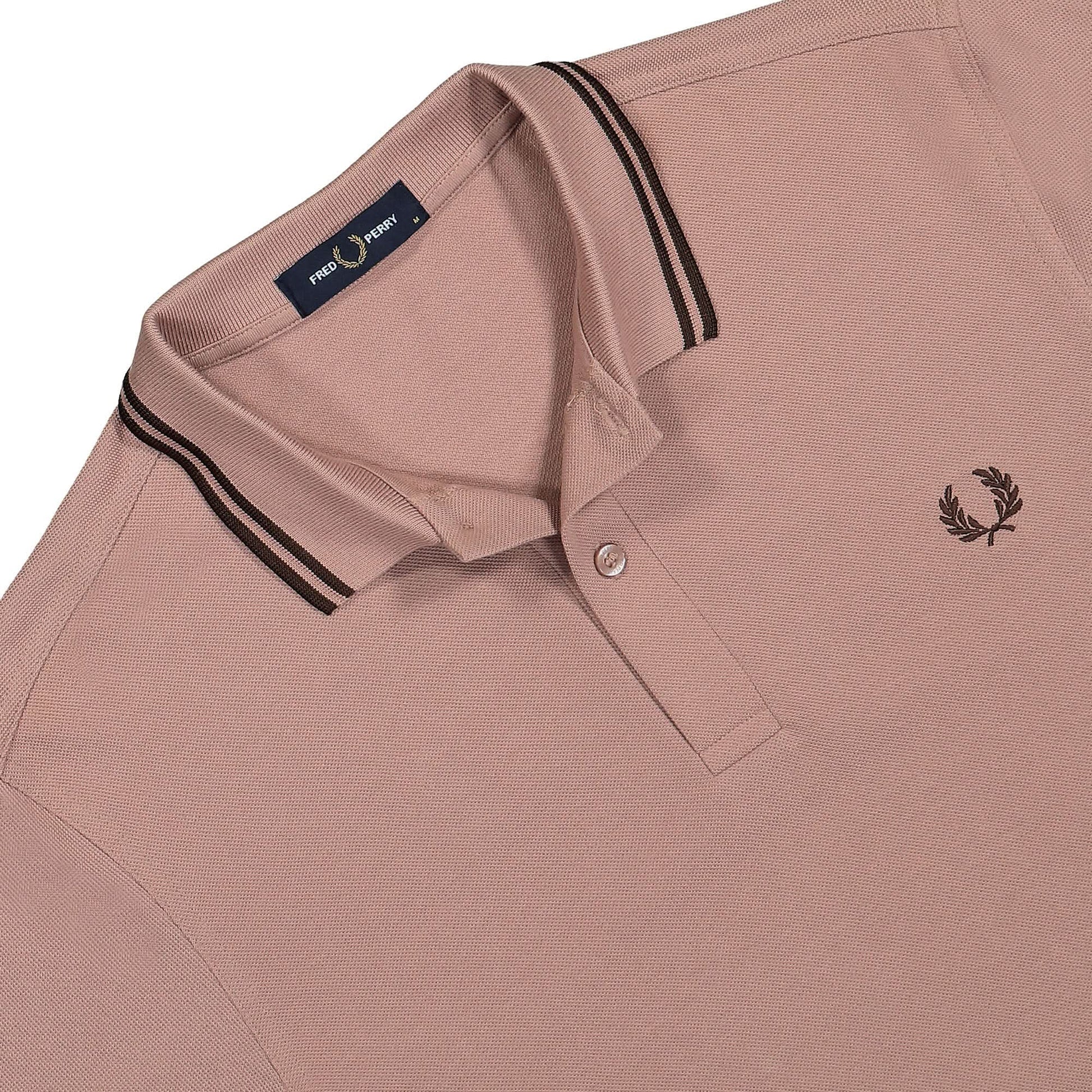 Fred Perry Twin Tipped Fred Perry Shirt Pink Detail view 3 | Gate