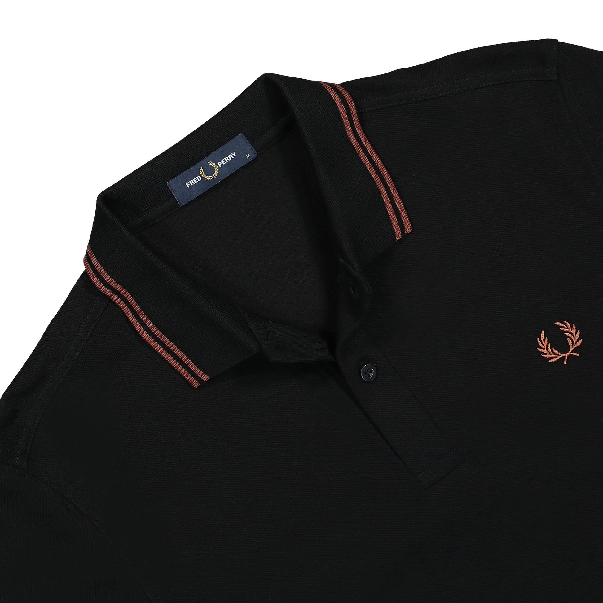 Fred Perry Twin Tipped Fred Perry Shirt Black Detail view 3 | Gate