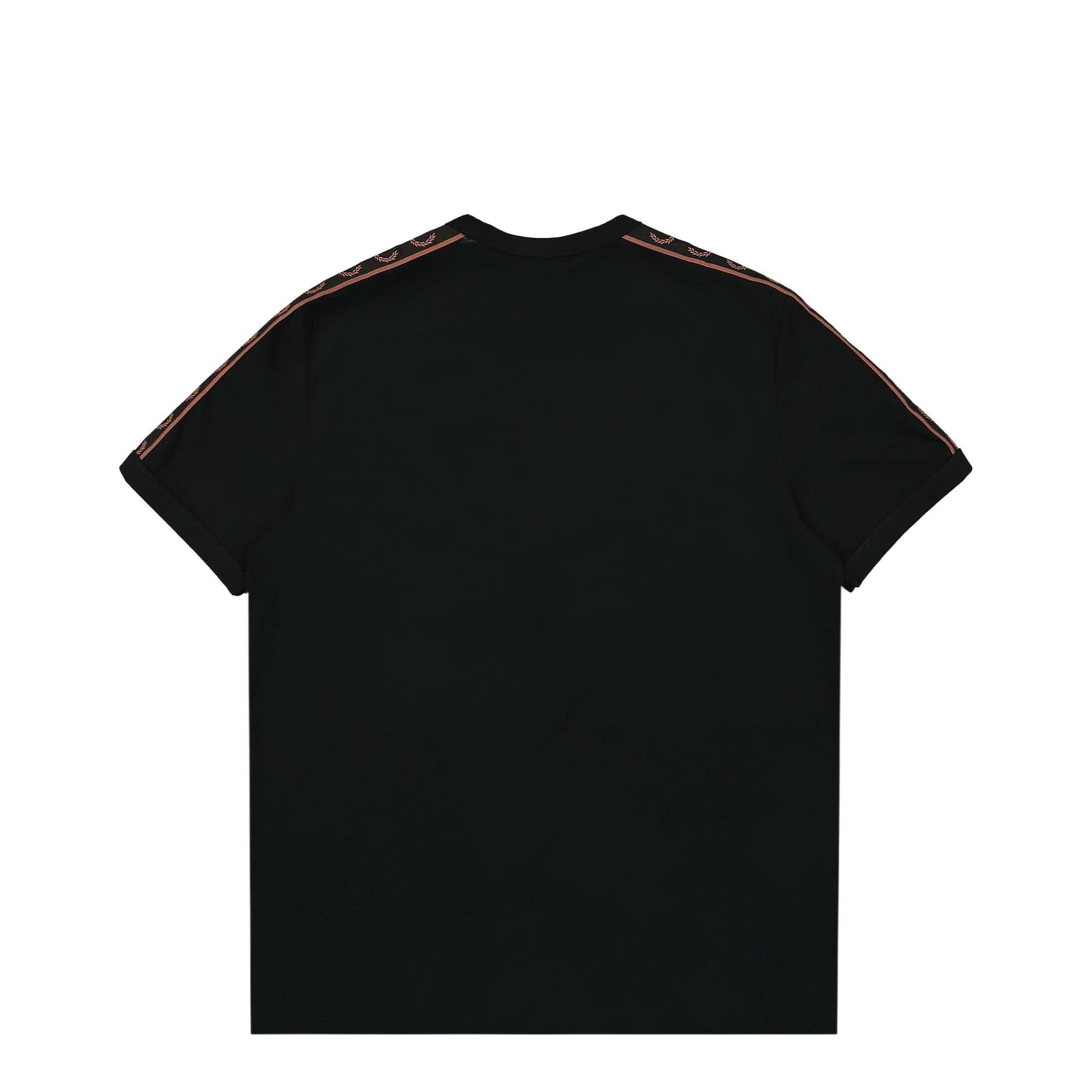 Fred Perry Contrast Tape Ringer T-Shirt Black Detail view 2 | Gate