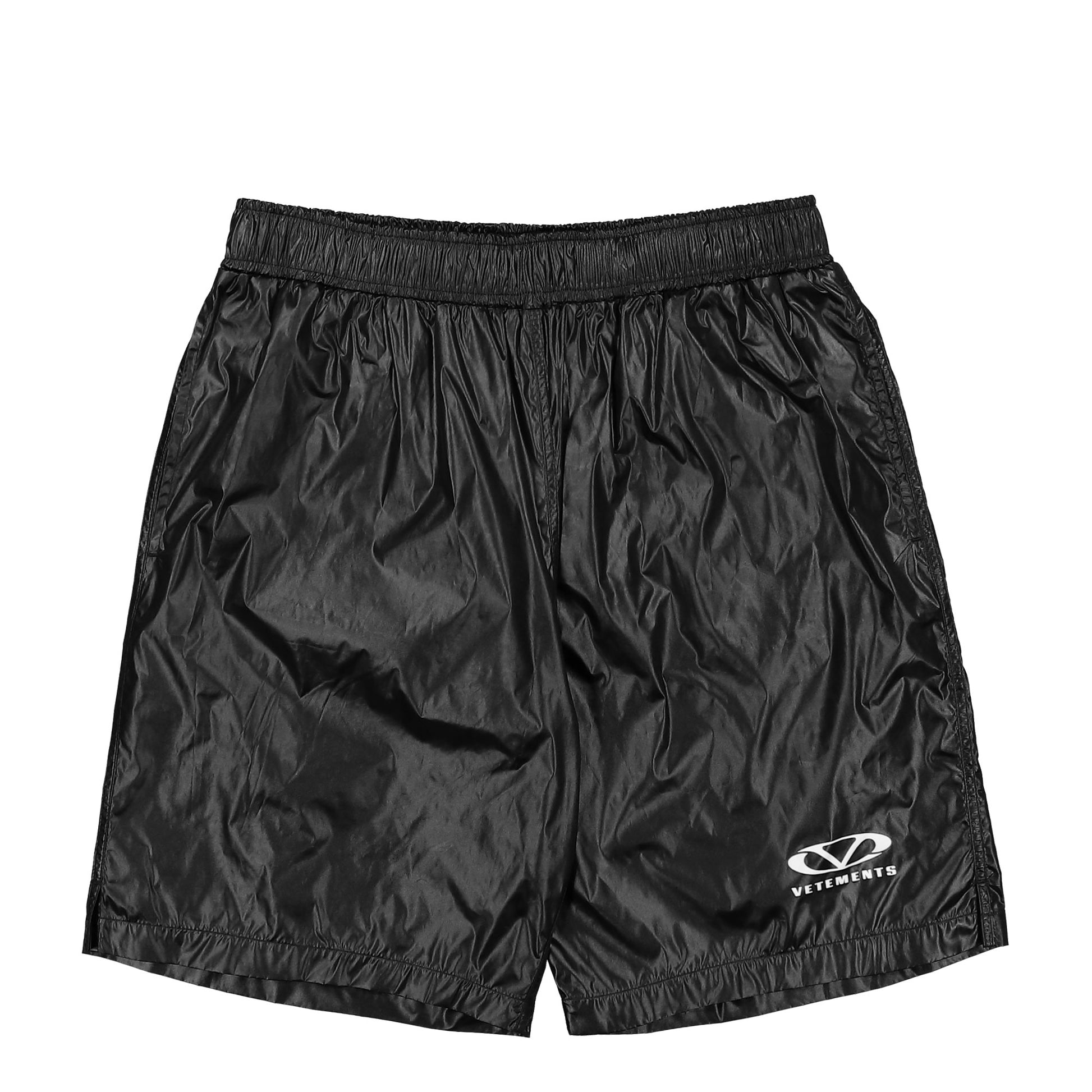 VETEMENTS Oval Logo Swimshorts Black Detail view 1 | Gate