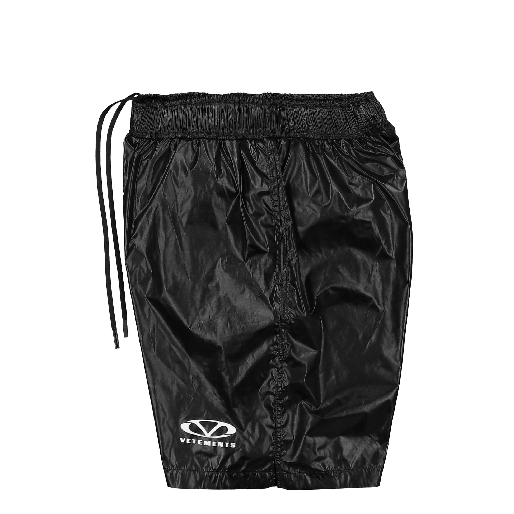 VETEMENTS Oval Logo Swimshorts Black Detail view 4 | Gate