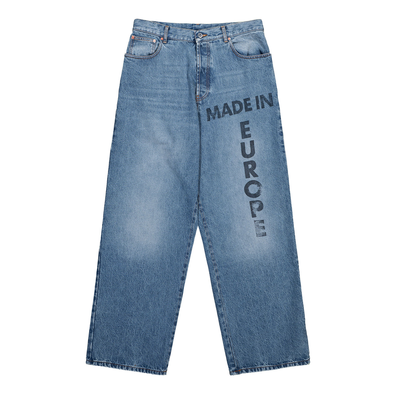 VETEMENTS Made In Europe Jeans Blue Denim ME76DP087NE Detail View 1 | GATE