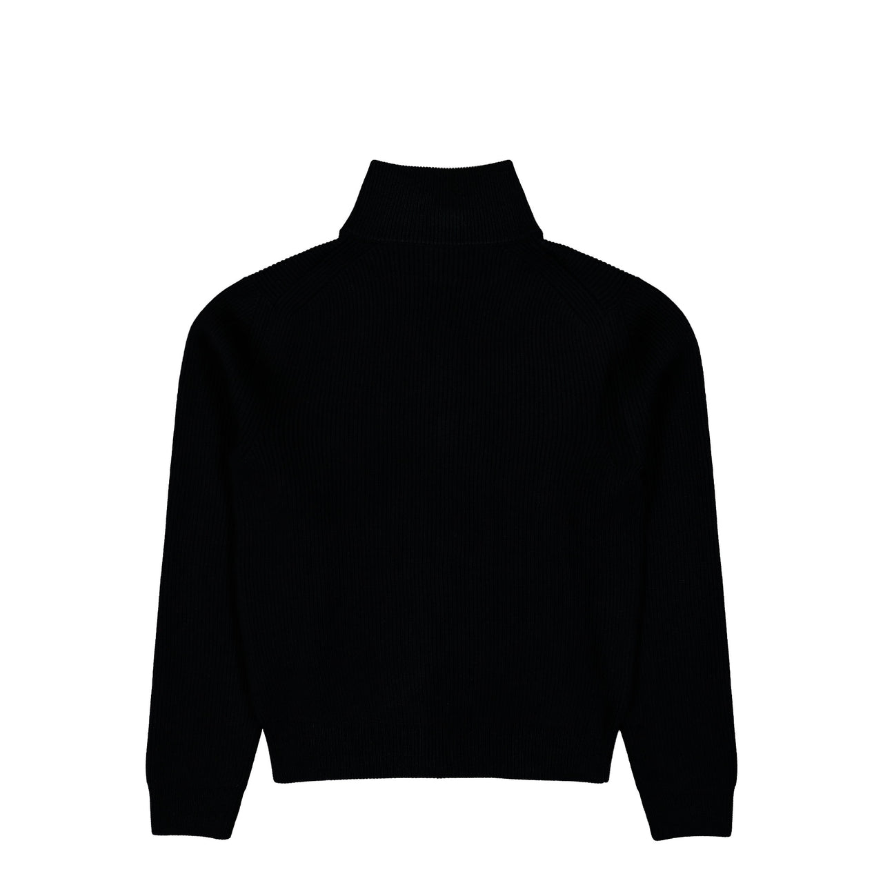 VETEMENTS Leather Cross Zip-Up Sweater Black Sweatshirts ME76KN104B Detail View 1 | GATE