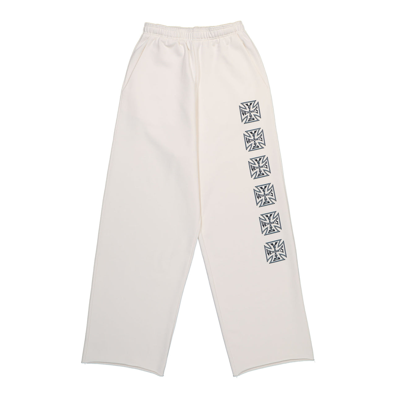 VETEMENTS Biker Cross Stripe Sweatpants Vanilla Sweat & Track Pants ME76SP166V Detail View 1 | GATE