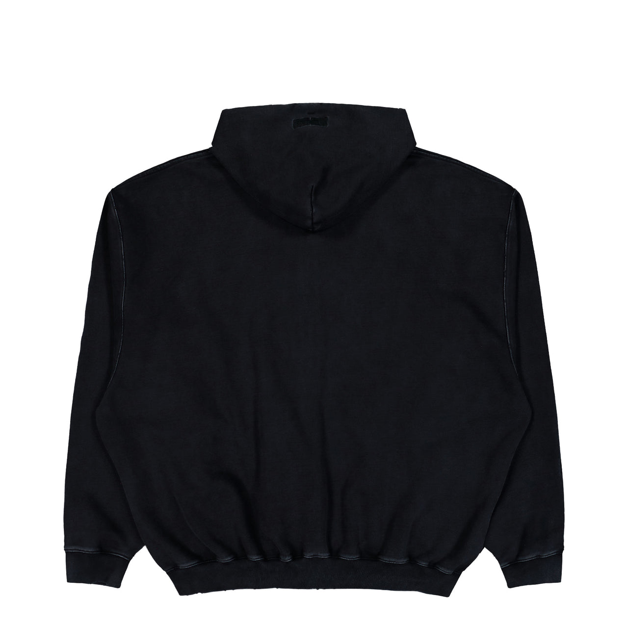 VETEMENTS Embroidered Biker Cross Sleeves Zip-Up Hoodie Black Hoodies ME76ZU169B Detail View 1 | GATE