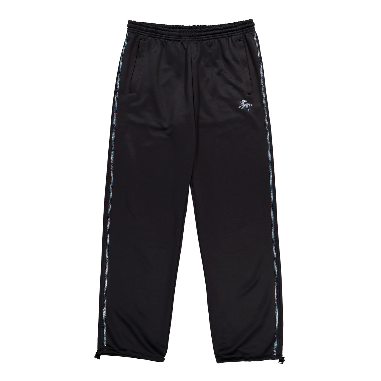 Prototypes Mens Rhinestone Track Pant Black Sweat & Track Pant PT09SW02MWBK Detail View 1 | GATE