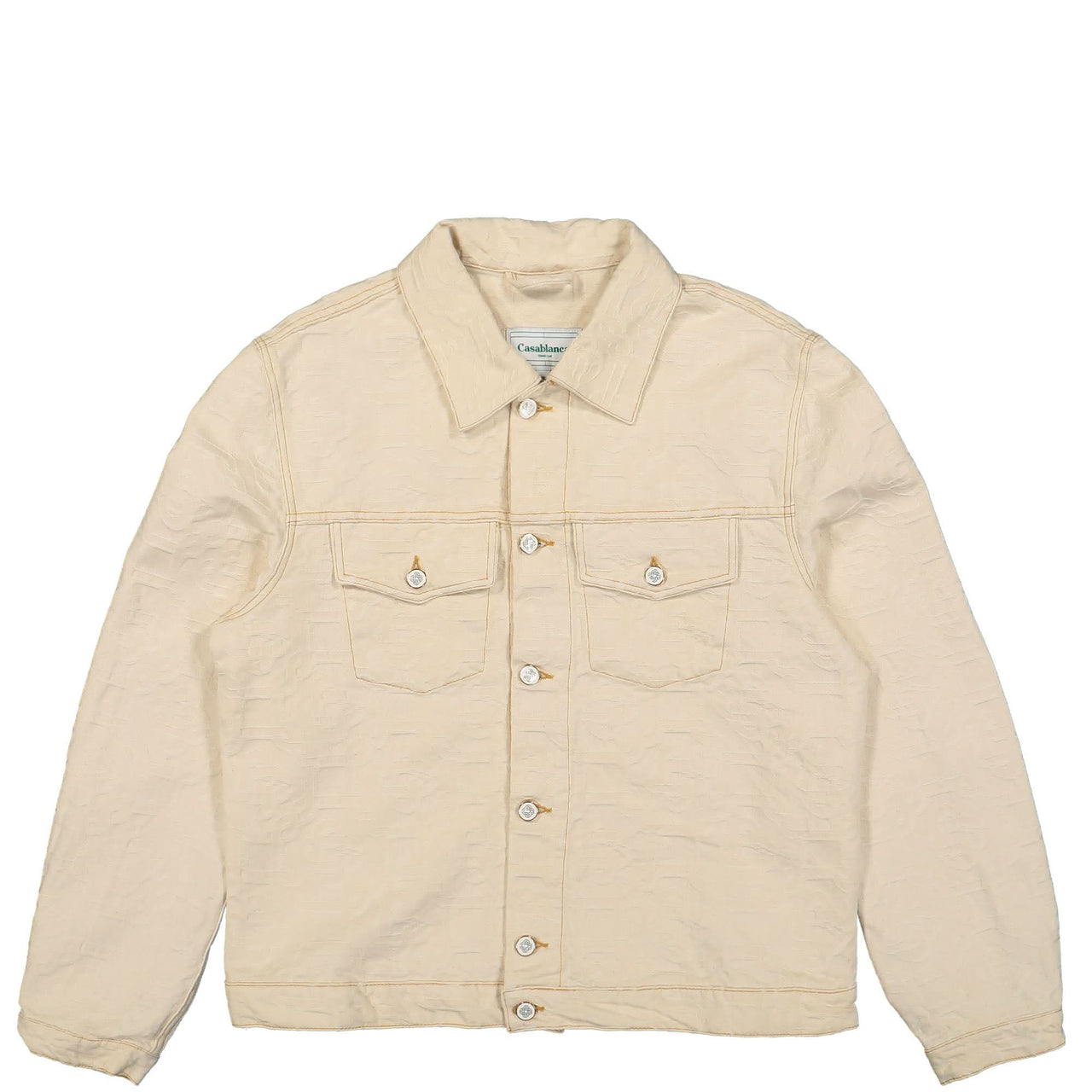 Casablanca Monogram Jacquard Denim Beige Detail view 1 | Gate