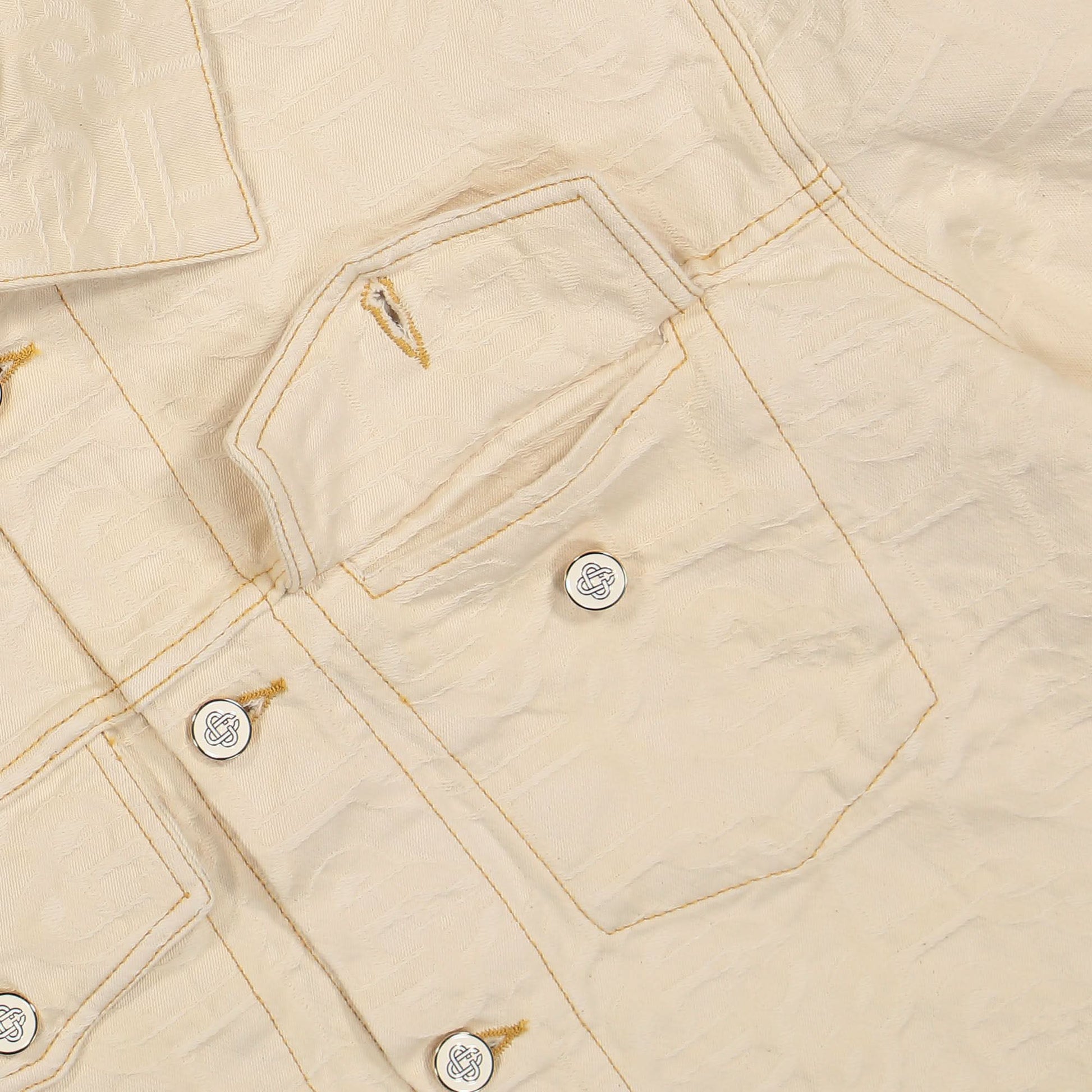 Casablanca Monogram Jacquard Denim Beige Detail view 4 | Gate