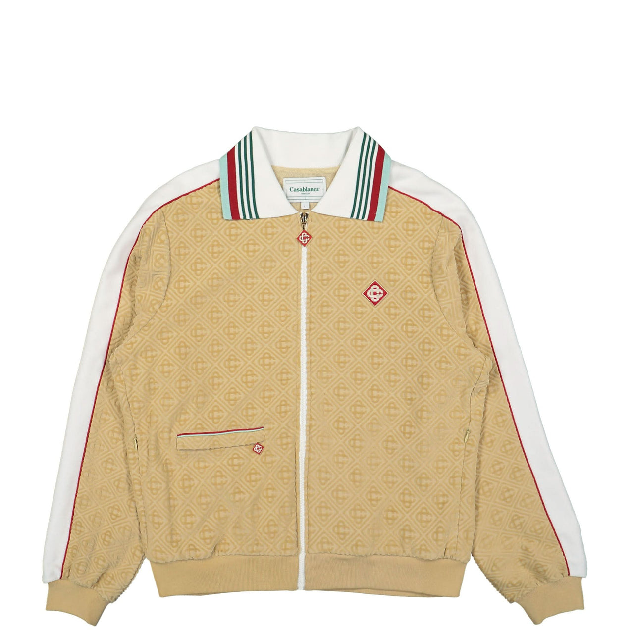 Casablanca Monogram Velour Shacket Beige Detail view 1 | Gate