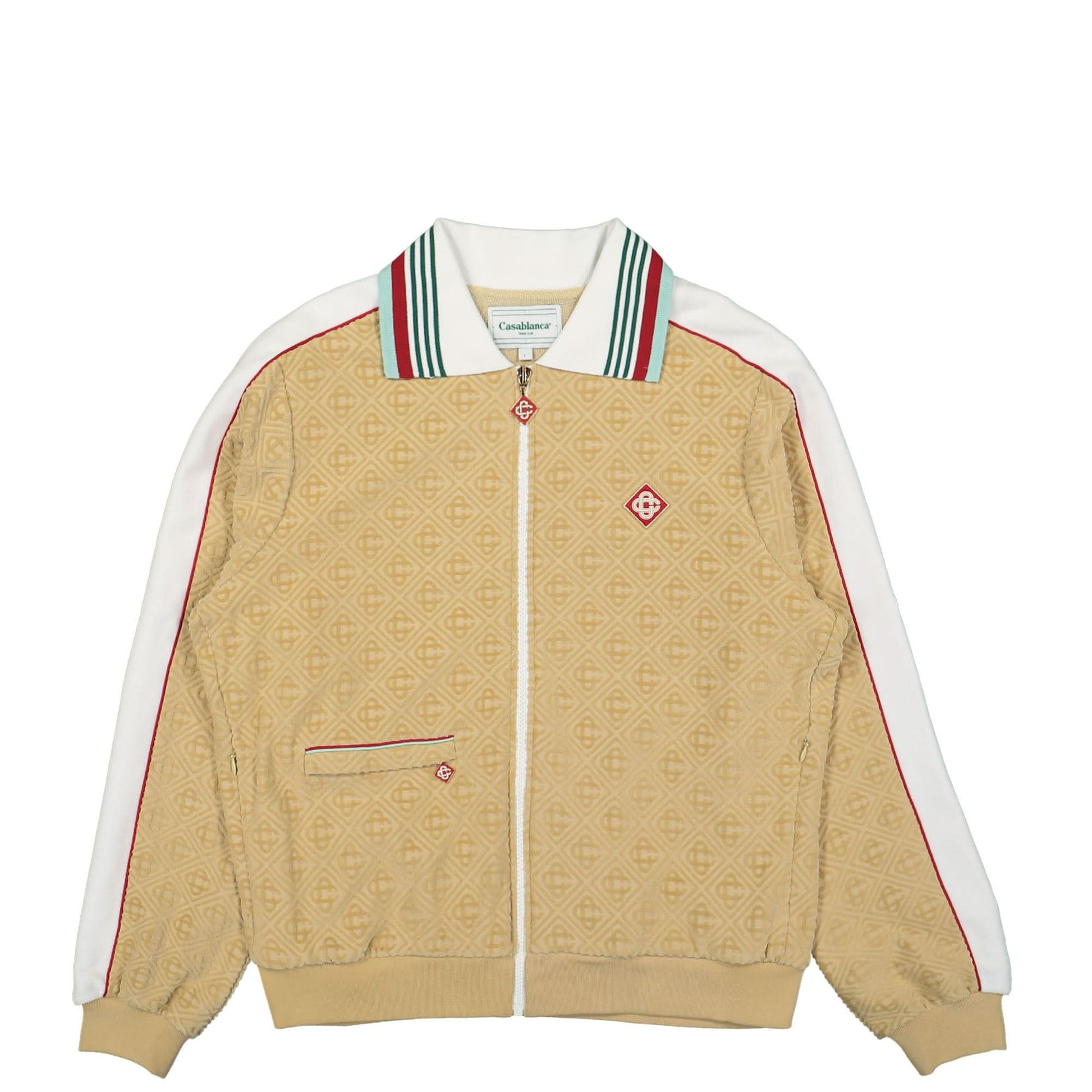 Casablanca Monogram Velour Shacket Beige Detail view 1 | Gate