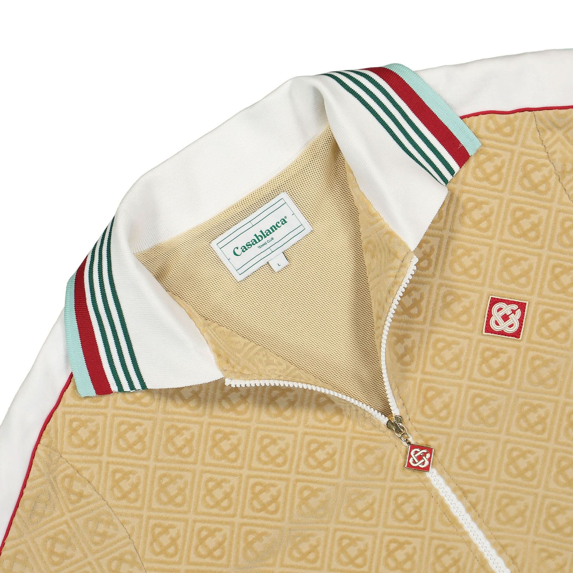 Casablanca Monogram Velour Shacket Beige Detail view 3 | Gate