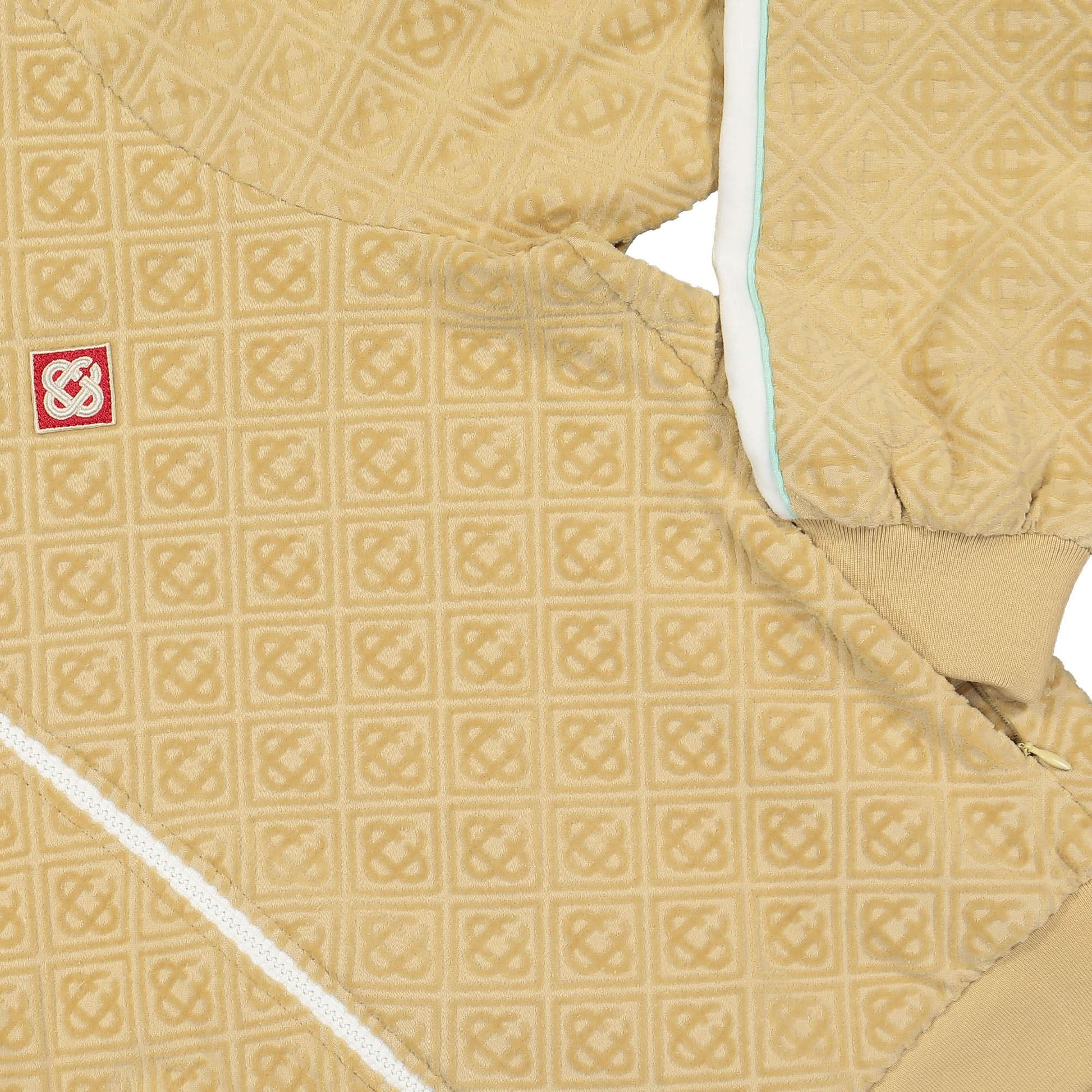 Casablanca Monogram Velour Shacket Beige Detail view 4 | Gate